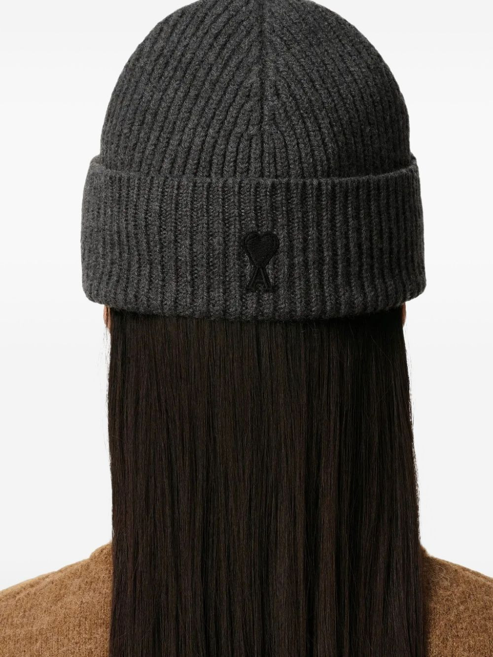 ribbed heart-logo beanie hat - 4