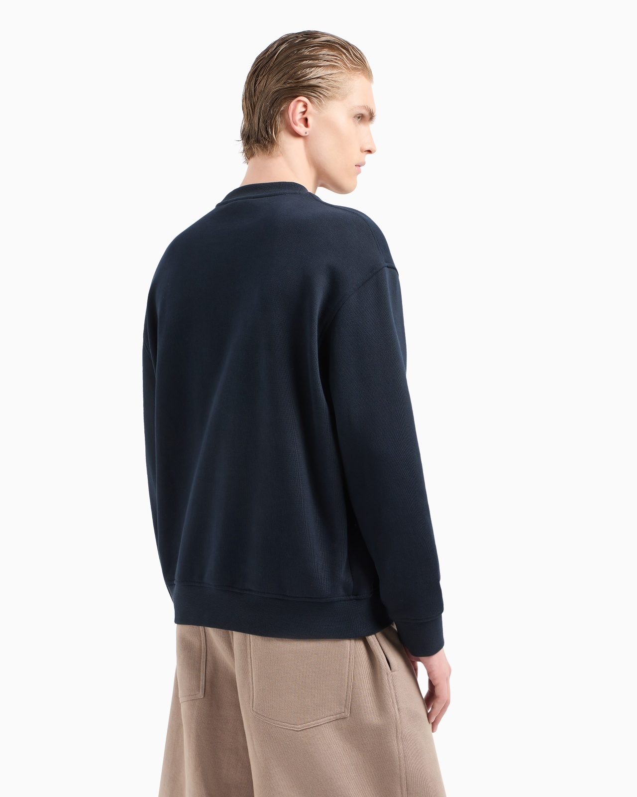 FRENCH TERRY JERSEY SWEATSHIRT WITH PADDED POCKET AND LOGO PATCH - 3