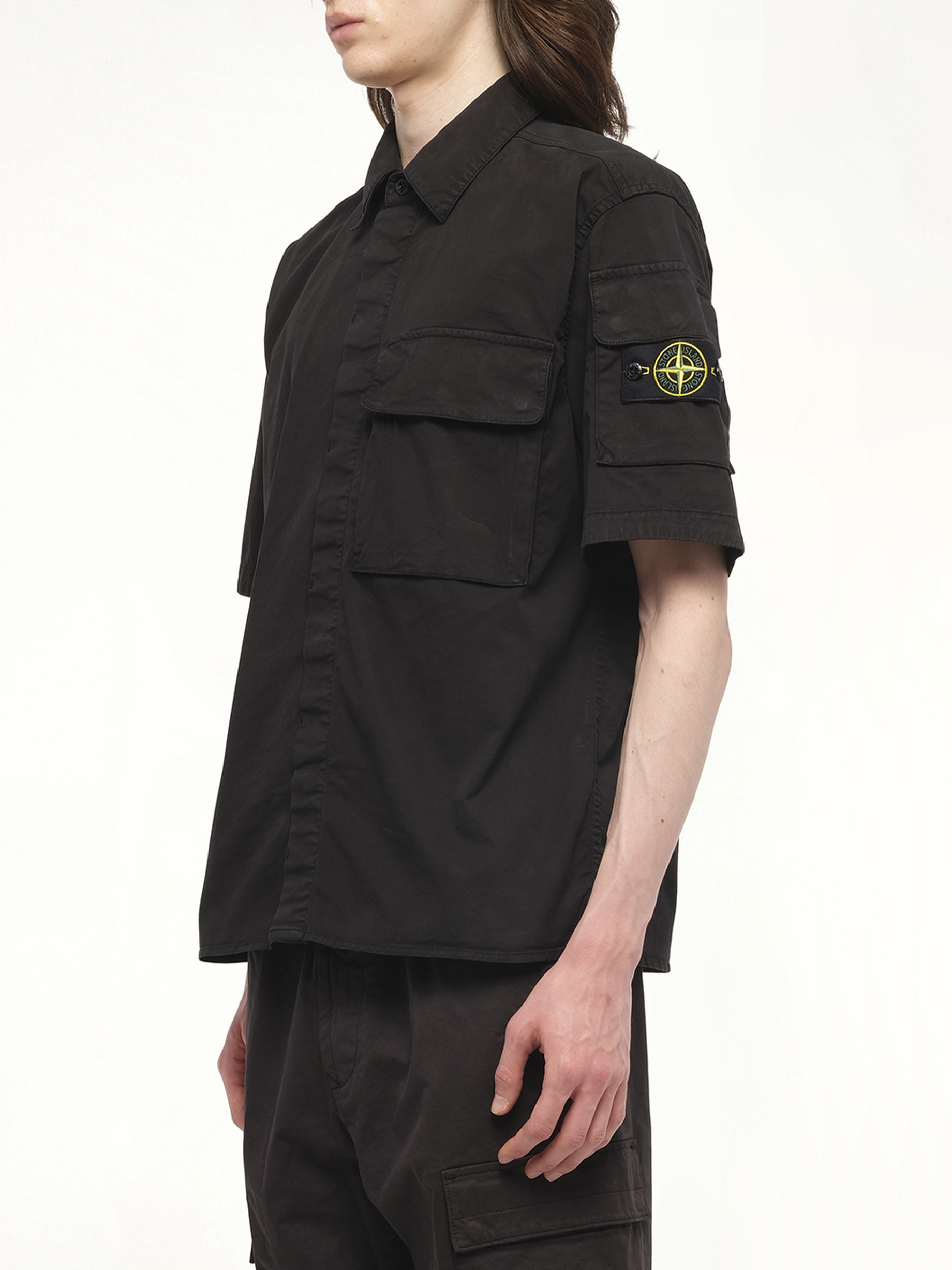 110000 Supima Shirt M/Corta in Black - 5