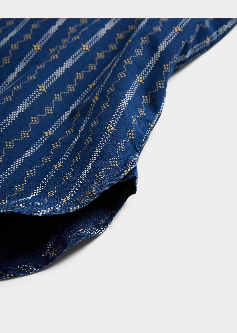 Indigo Print Woven Workshirt 5