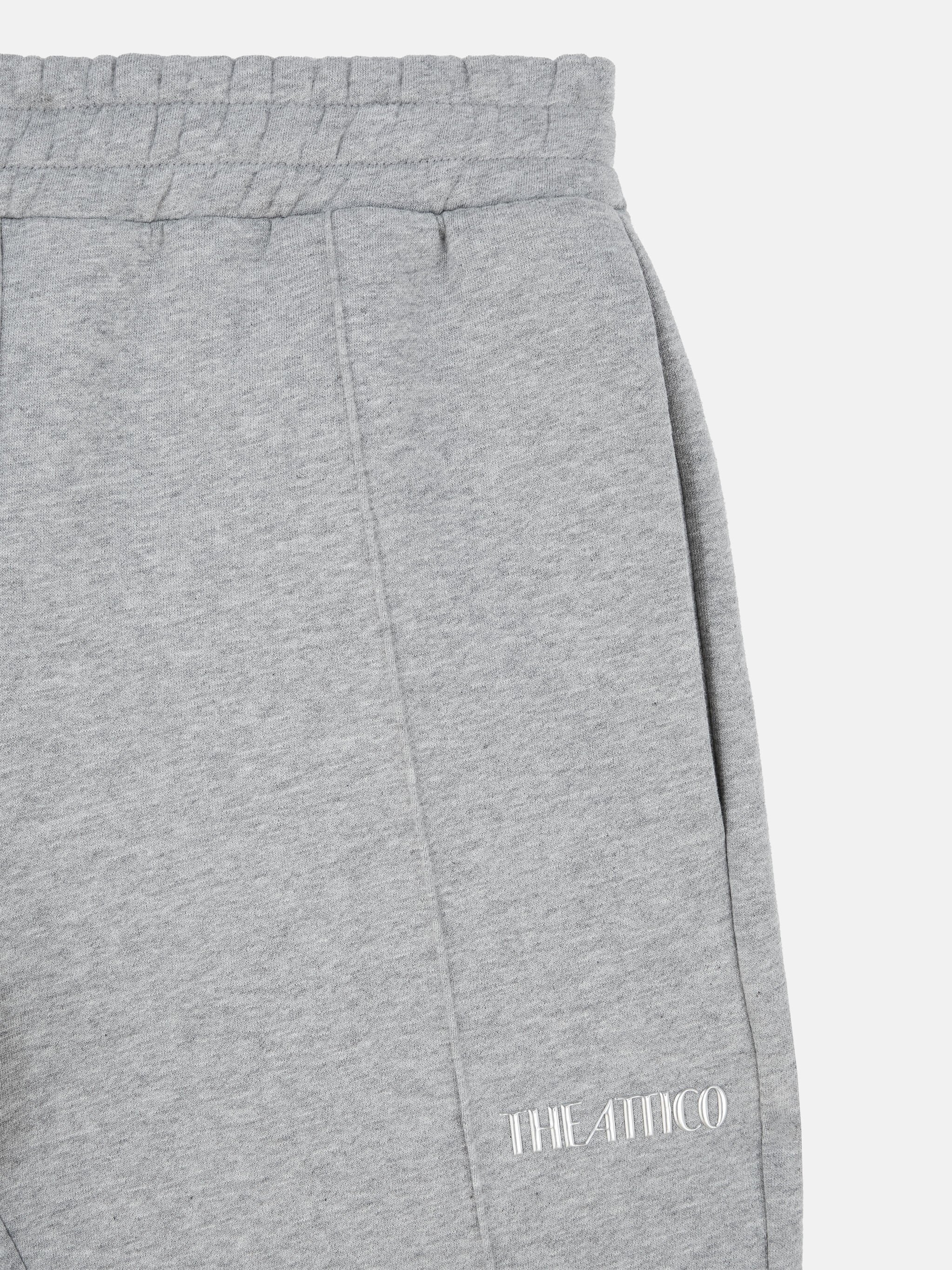 MELANGE GREY LONG PANTS - 4