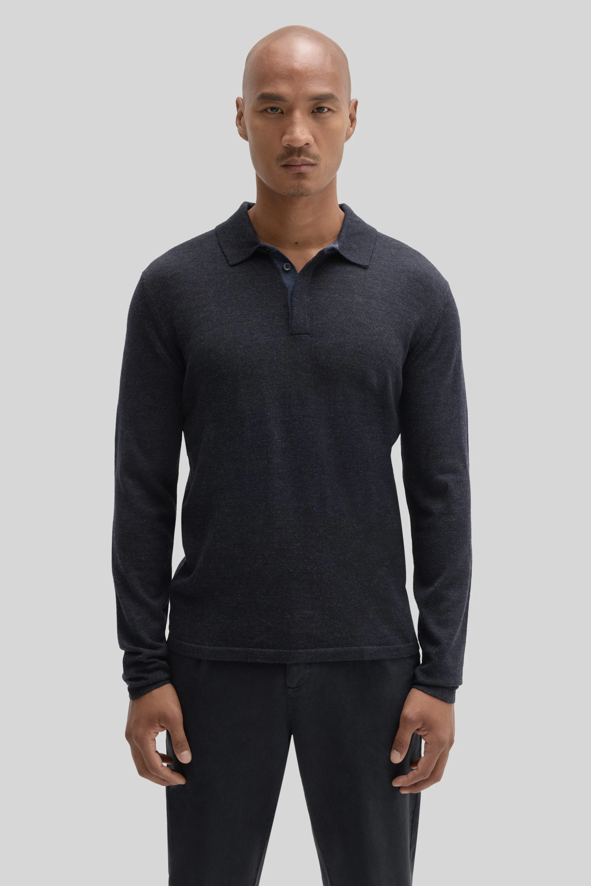 Thomas Long Sleeve Sweater Polo - 1