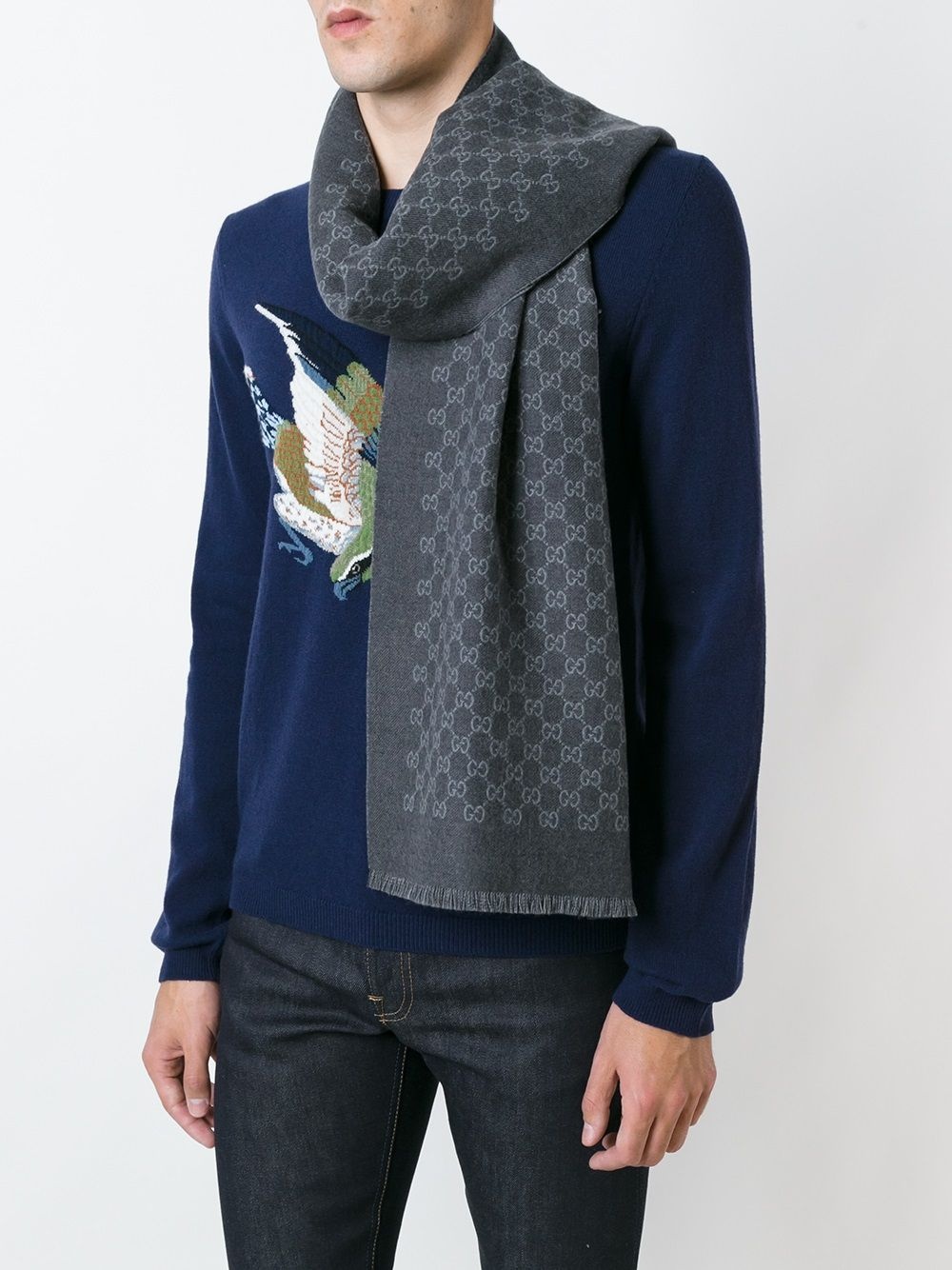 GG jacquard scarf - 2