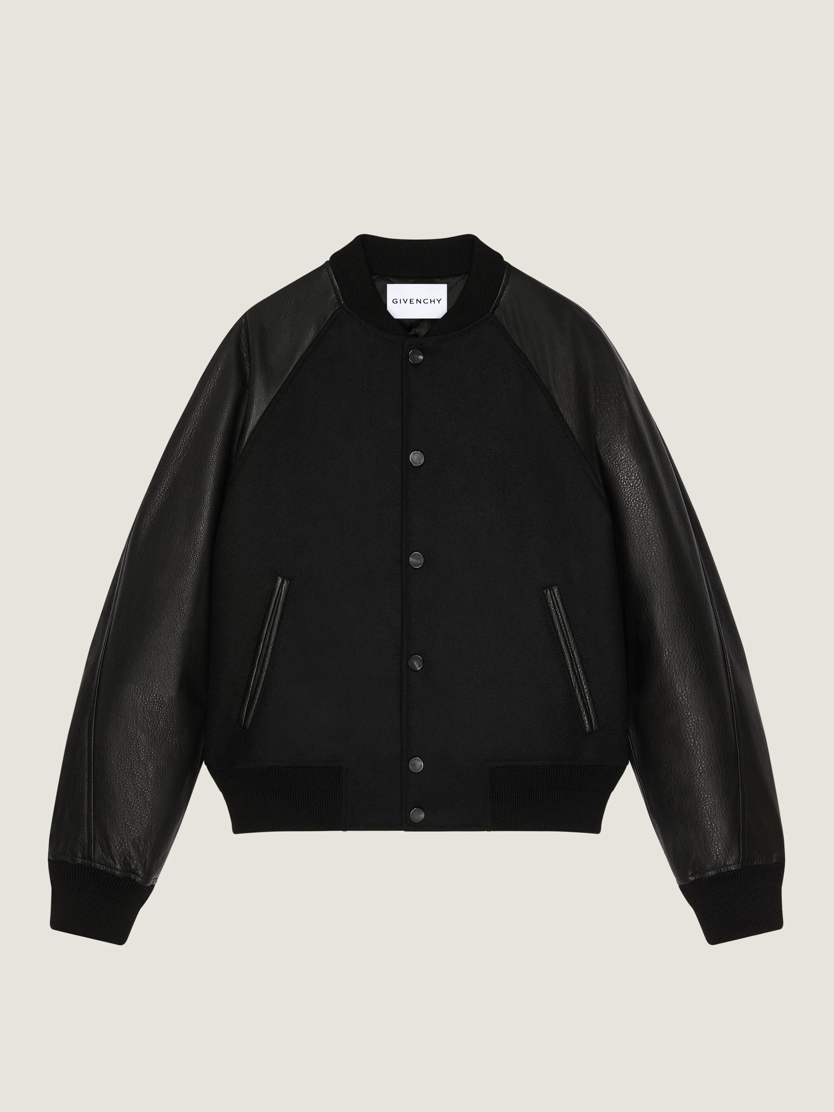 MIX MATERIAL BLOUSON WITH GIVENCHY PARIS EMBROIDERY - 1