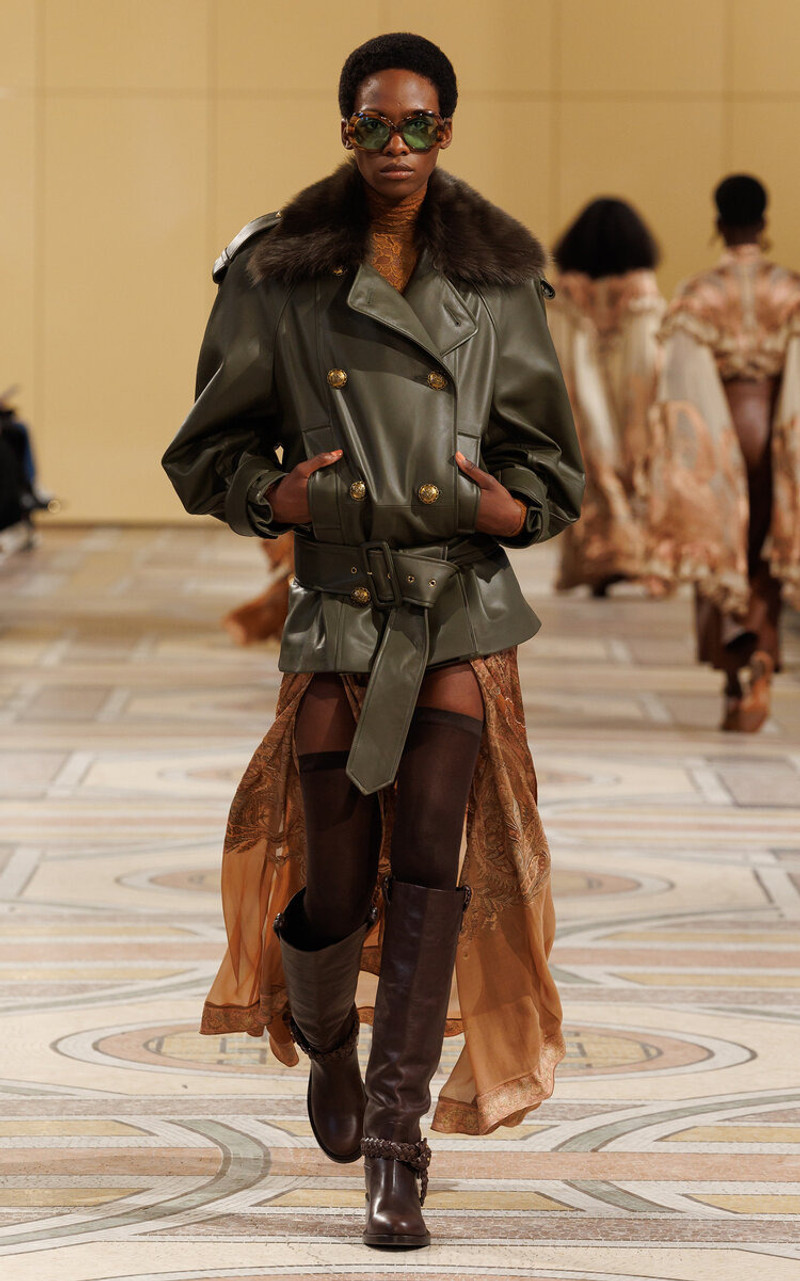 Zimmermann Hypnotic Leather Short Trench olive outlook