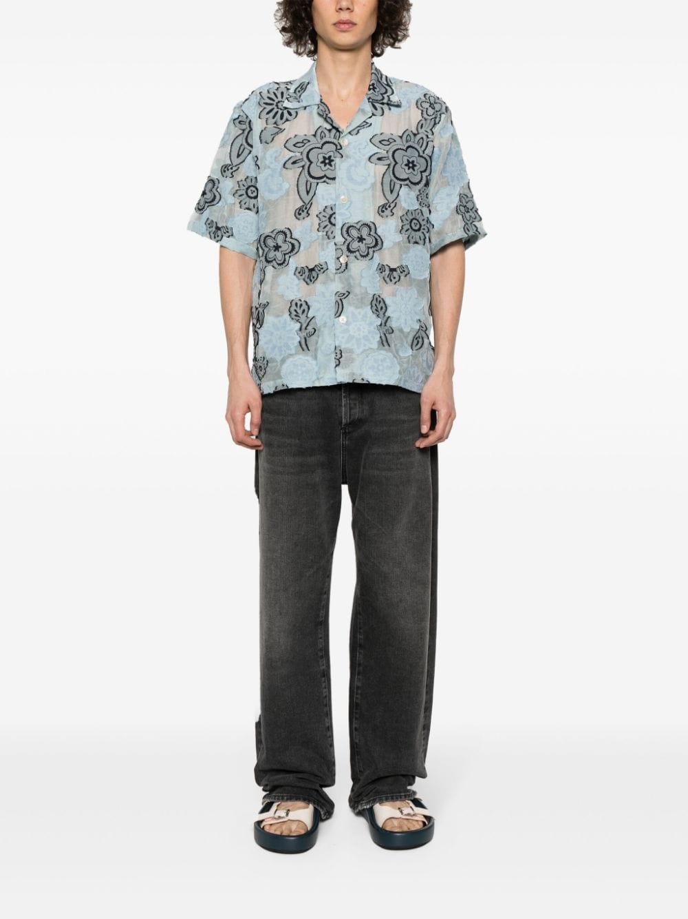 Cayo floral-embroidery shirt - 2