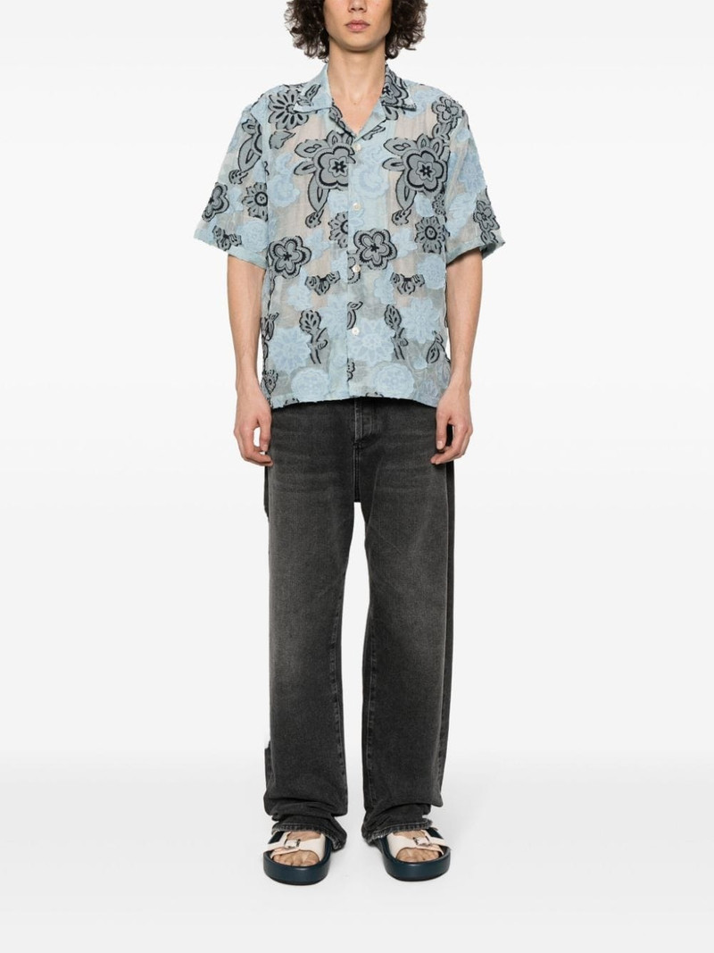 SUNFLOWER Cayo floral-embroidery shirt outlook