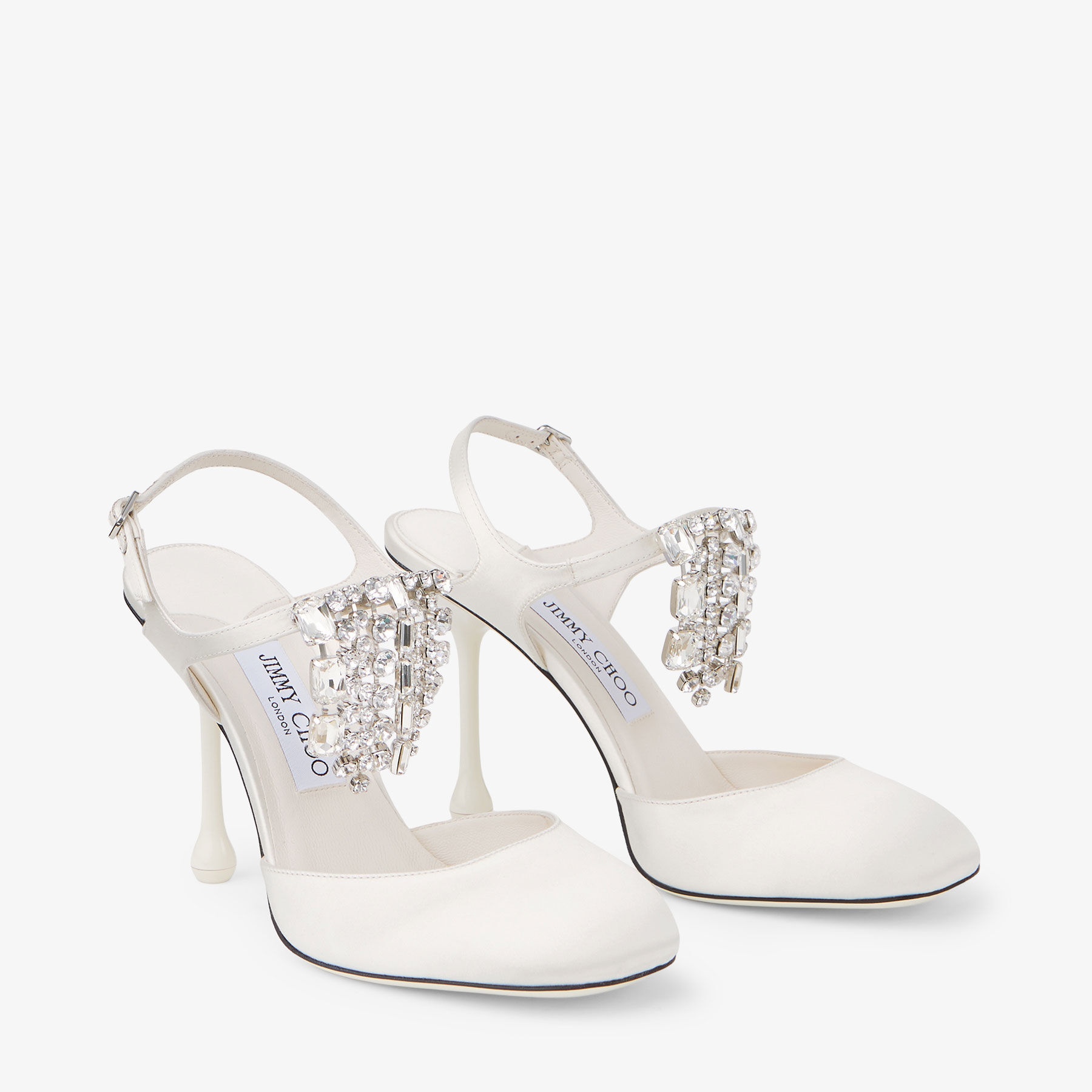 Verity 95
Ivory Satin Crystal Pumps - 2