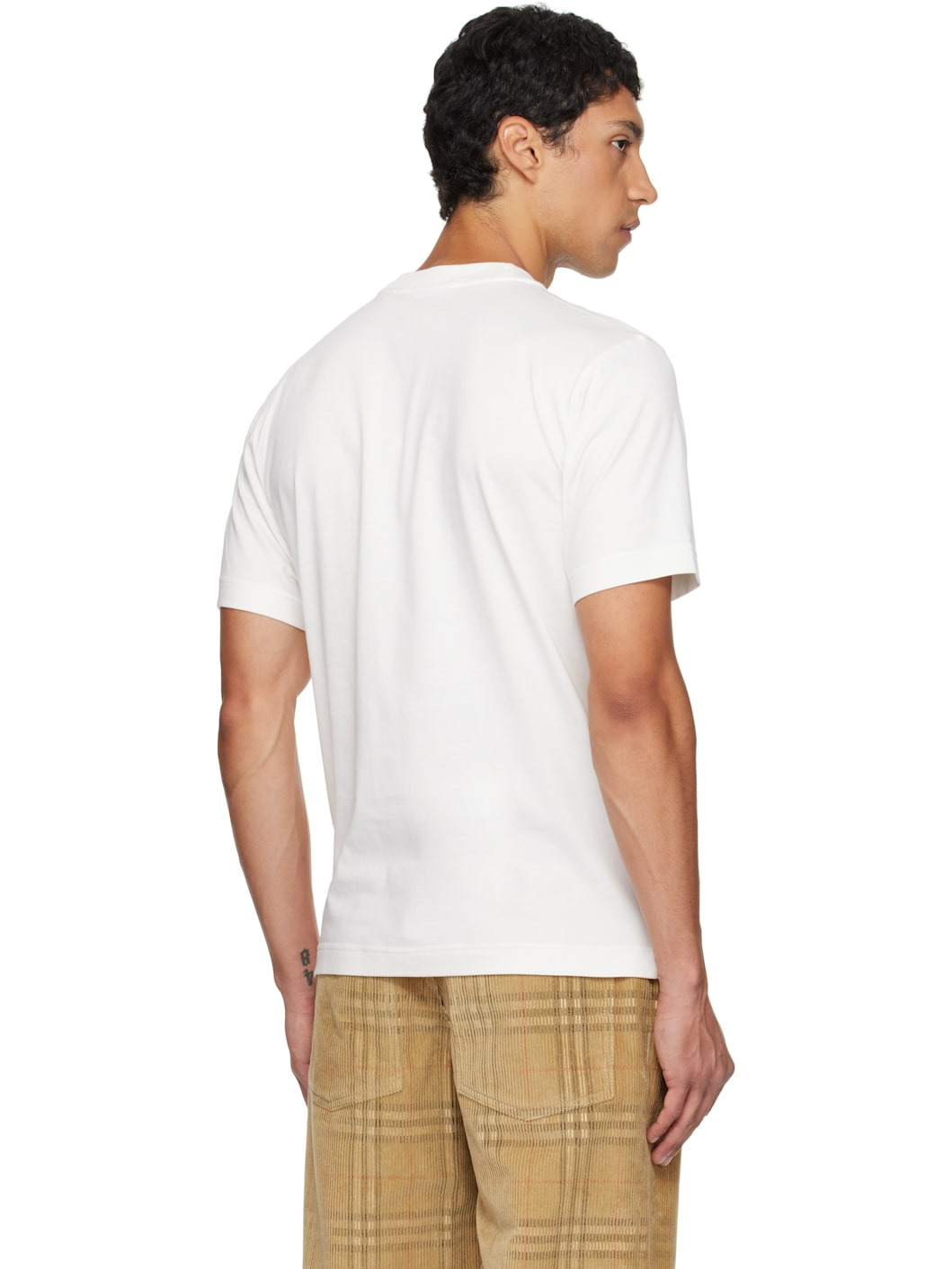 White Knight Stamp Cotton T-shirt - 3