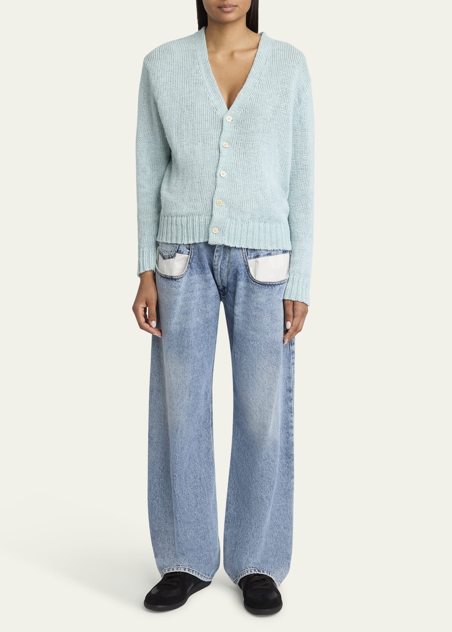 V-Neck Hemp Cardigan - 2