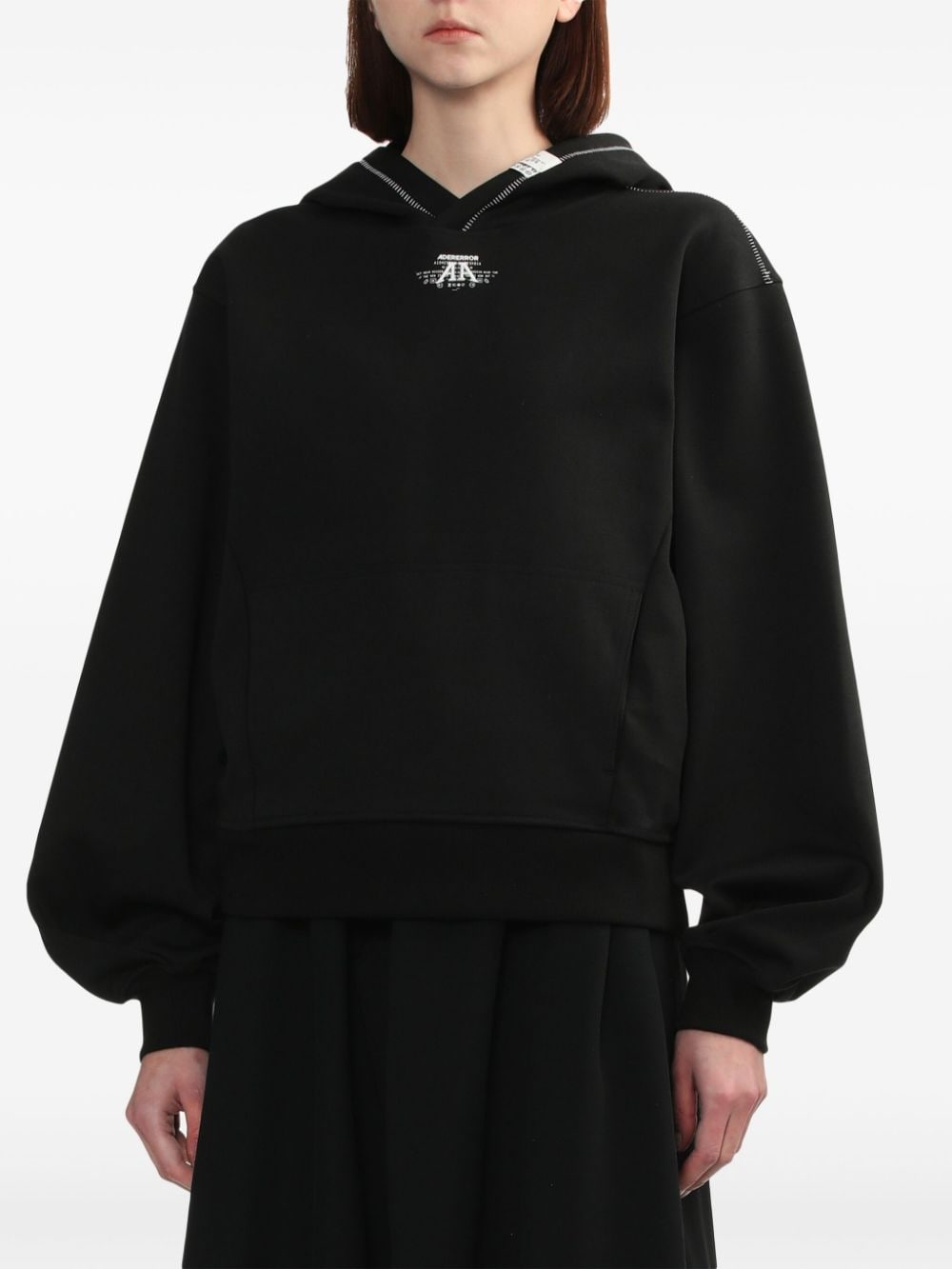 logo-embroidered hoodie - 3