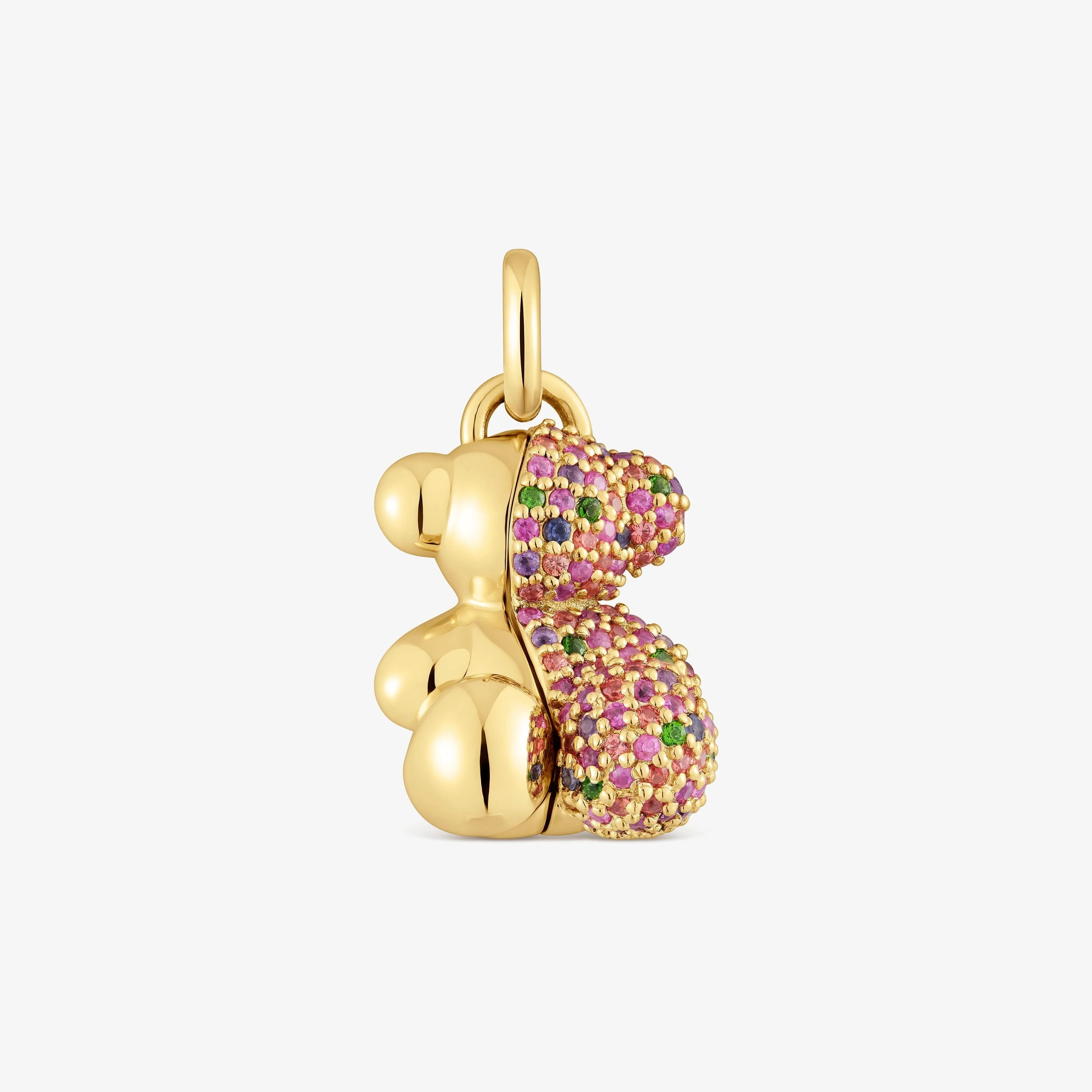 Pendant with 18K gold vermeil and gemstones My Other Half - 1