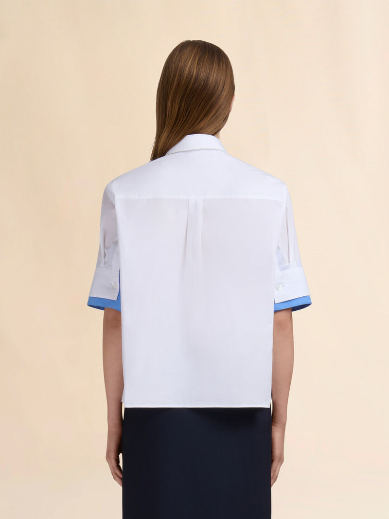 WHITE POPLIN SHIRT WITH DOUBLE CUFFS 3