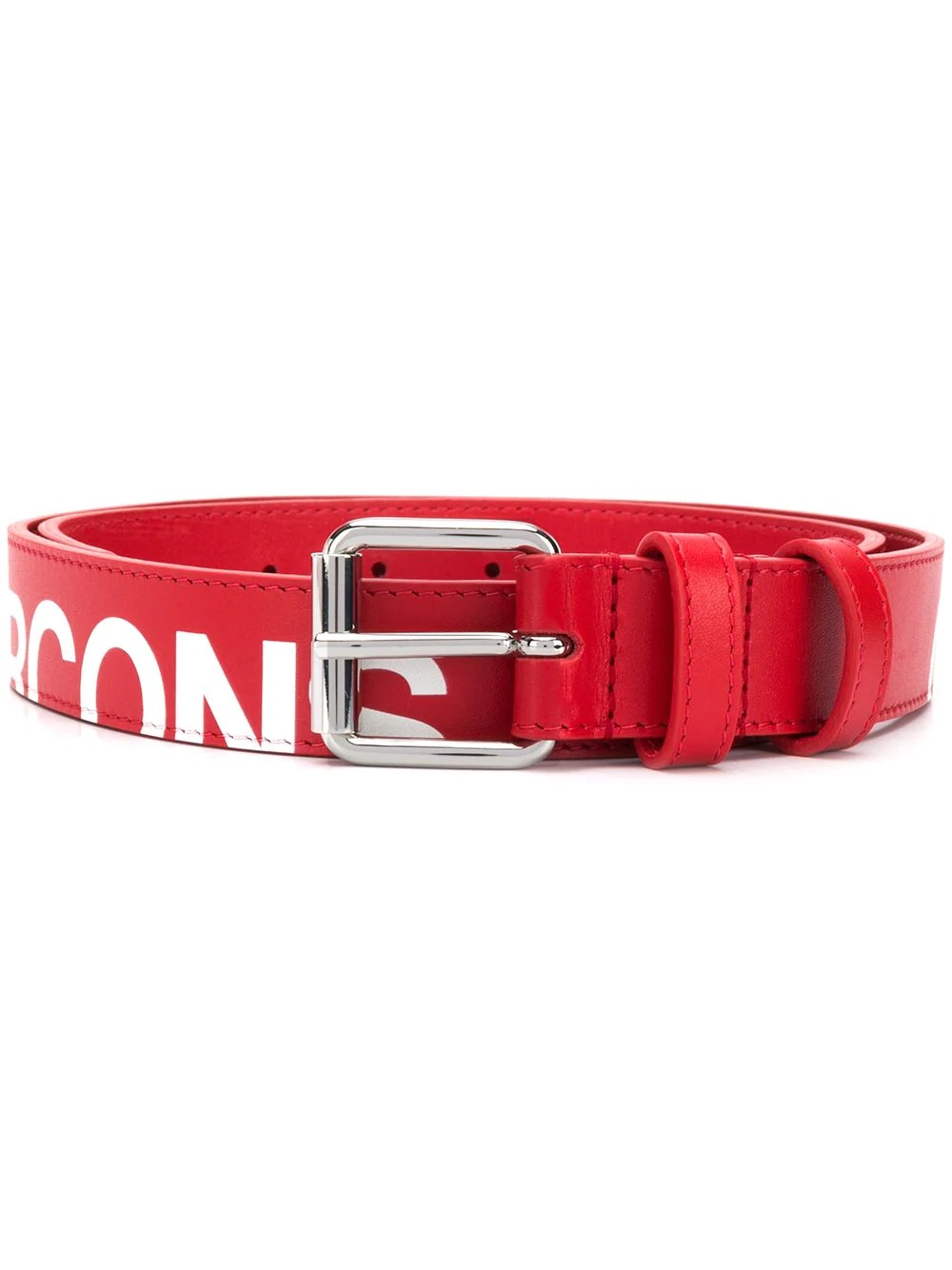 cut-off logo leather belt - 1