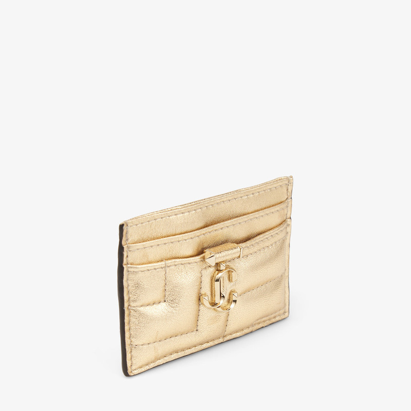 JIMMY CHOO Umika Avenue
Gold Avenue Metallic Nappa Leather Card Holder with JC Emblem outlook