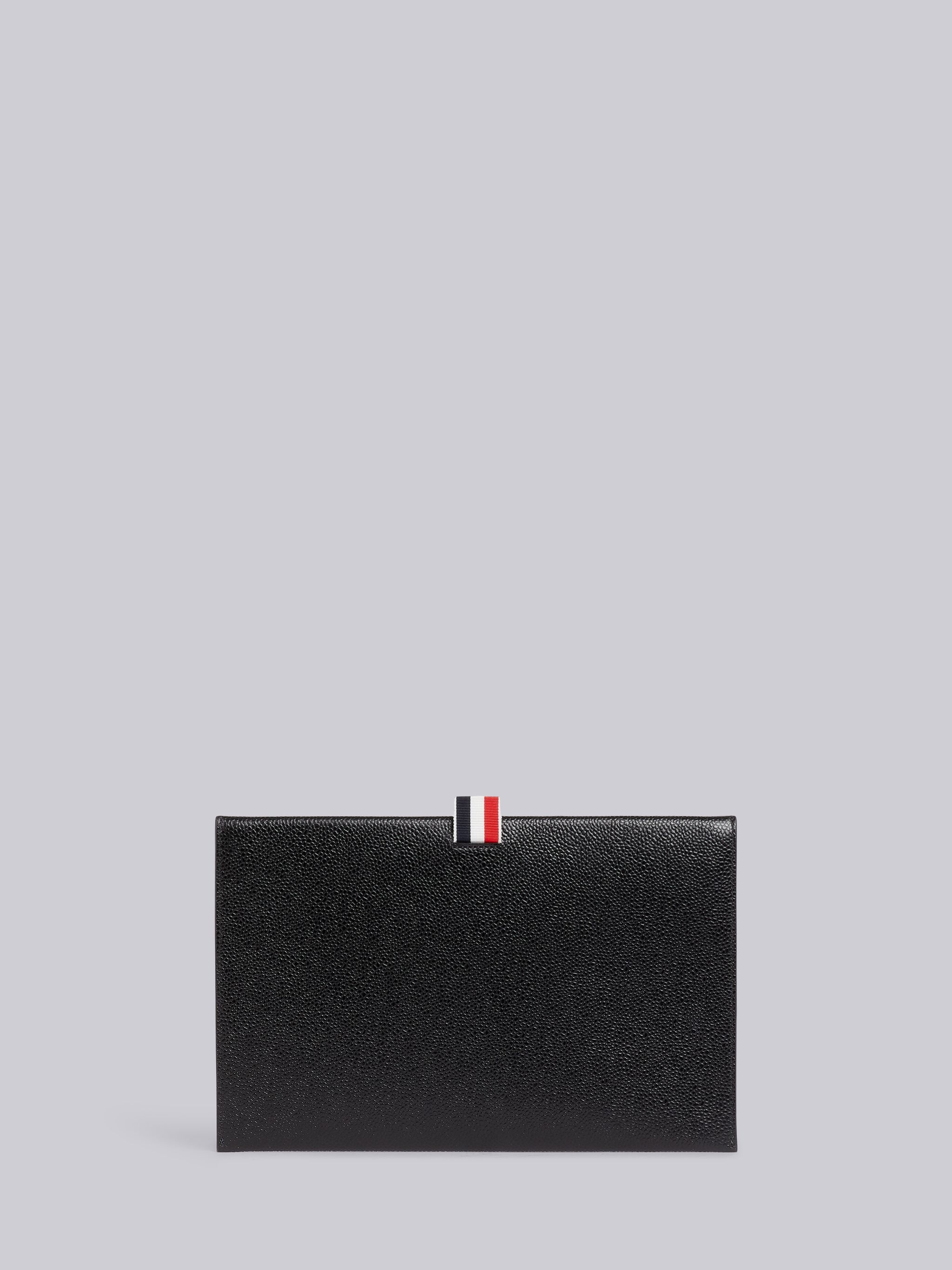 Black Pebbled Calfskin Flap Folio - 3