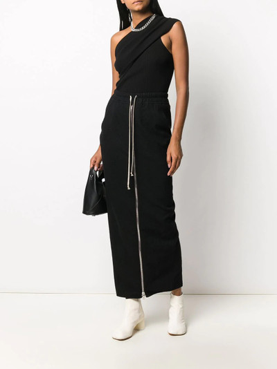 Rick Owens zipped drawstring-waist skirt outlook