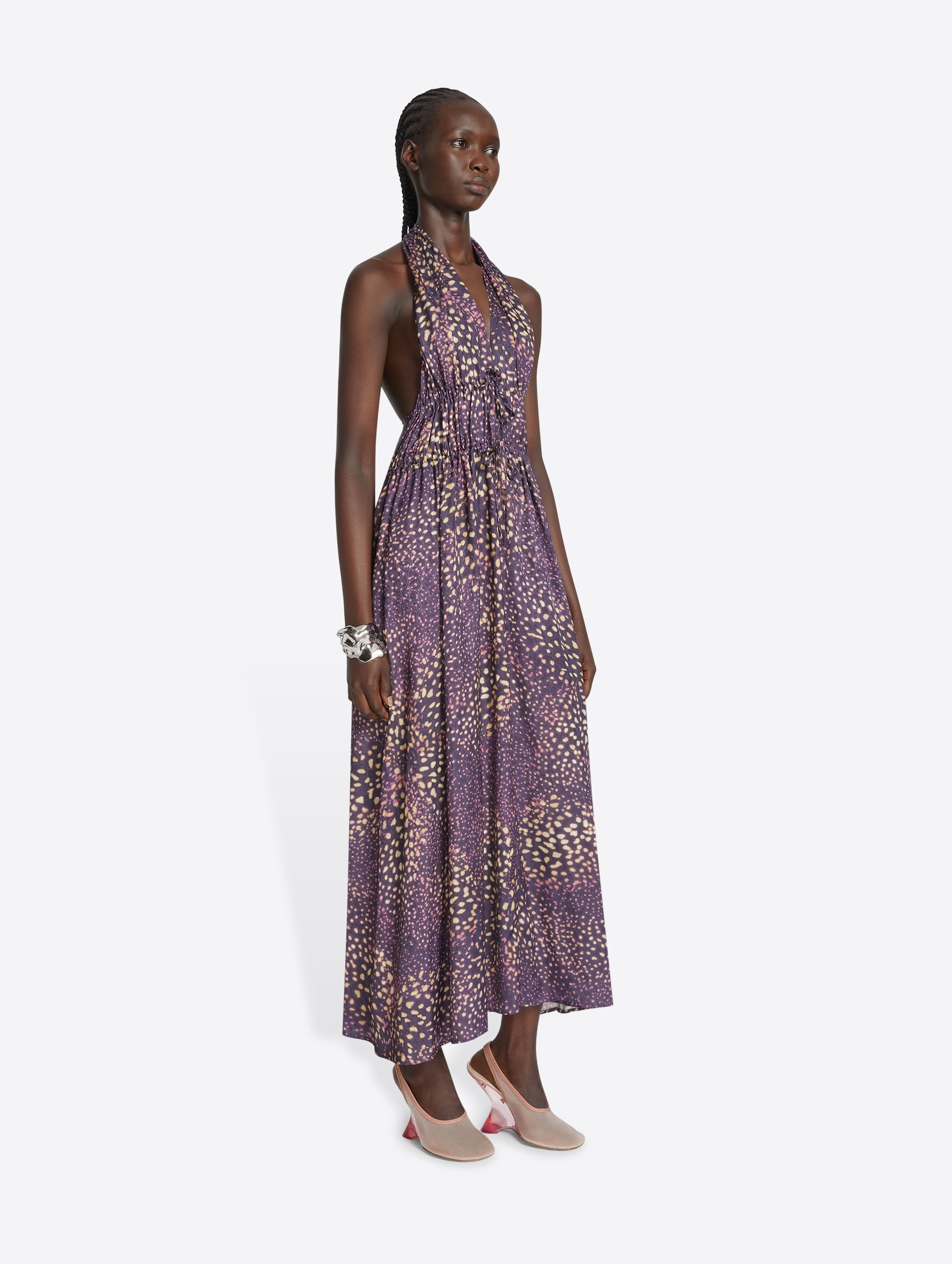 JACQUARD HALTER DRESS - 3