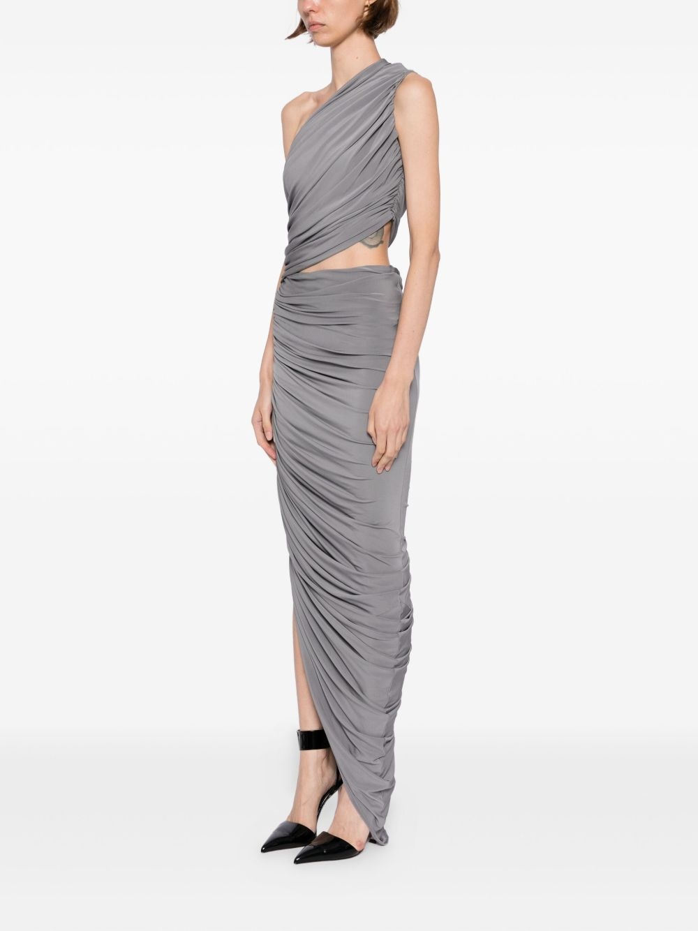 cut-out jersey dress - 3