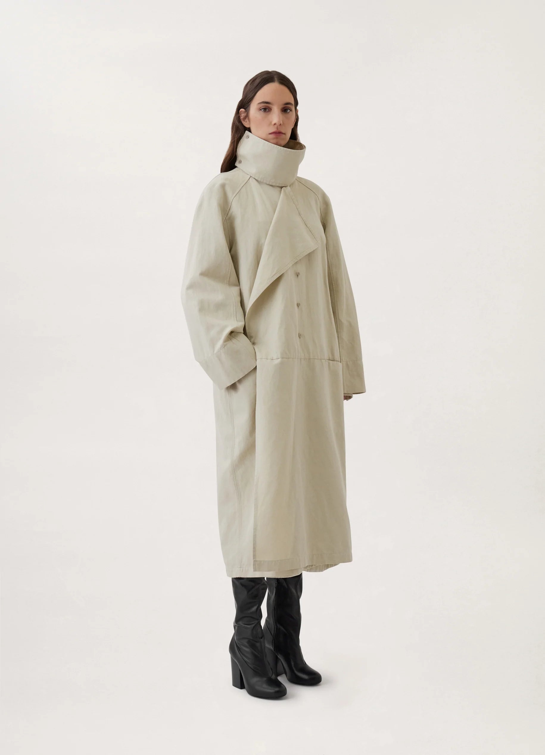 ASYMETRIC DRESS COAT
COTTON LINEN - 4
