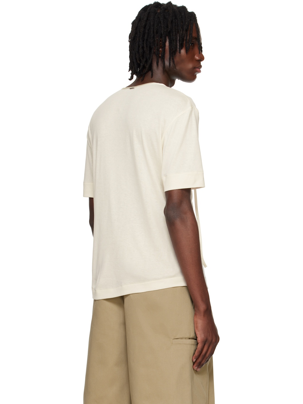 Off-White Satin Strap T-shirt - 3
