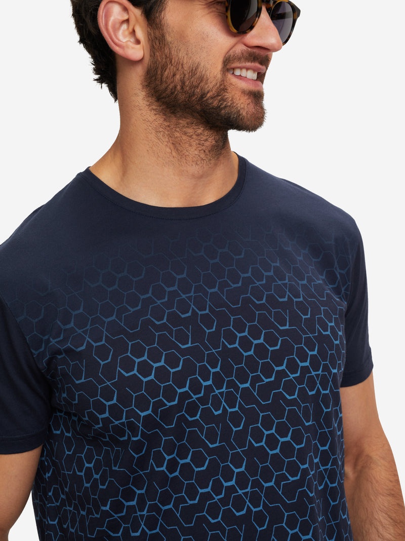 Men's T-Shirt Robin 9 Pima Cotton Navy - 2