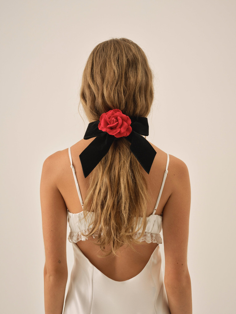 For Love & Lemons Mindy Rose Velvet Ribbon Bow outlook