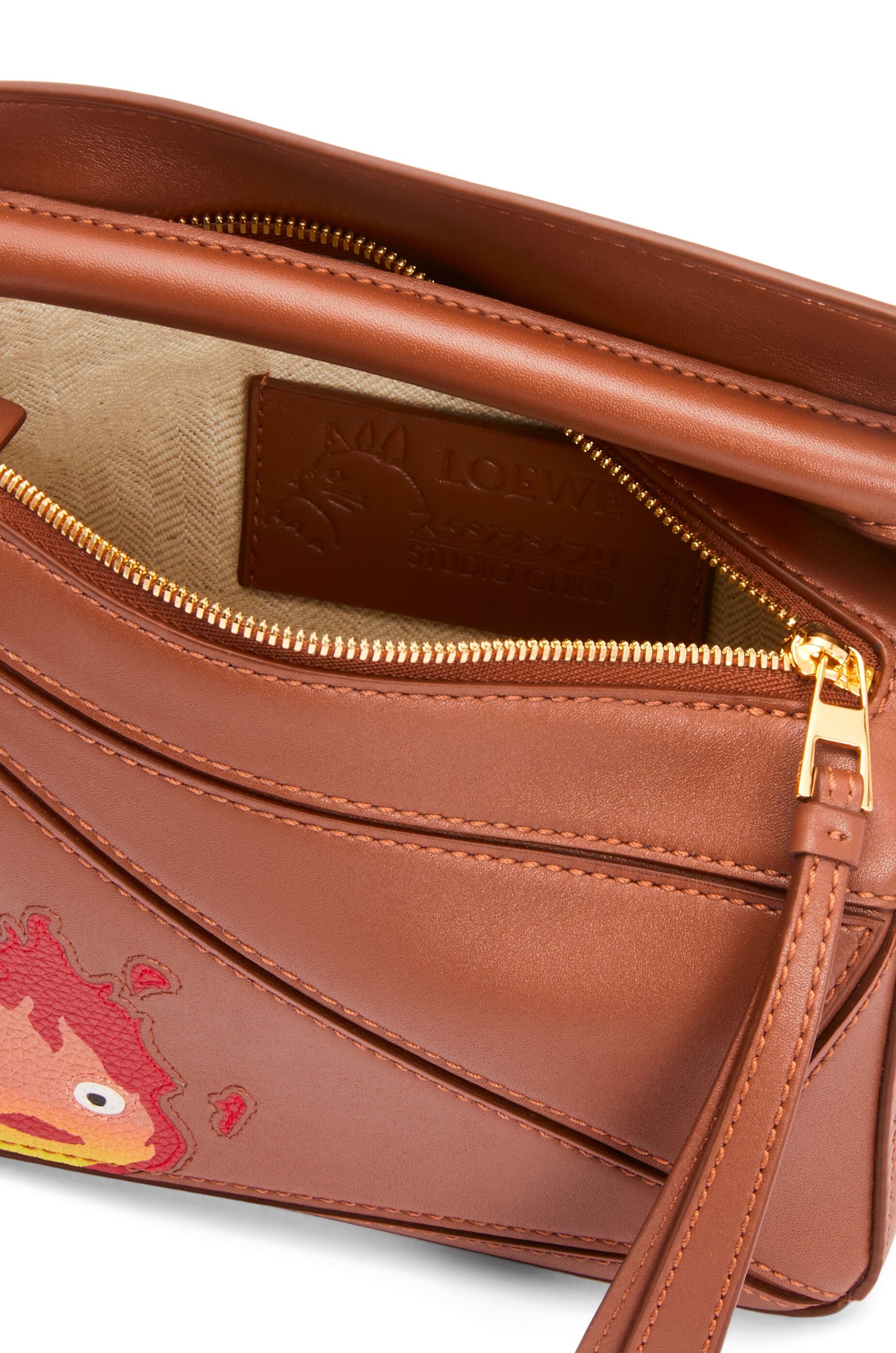 Calcifer mini Puzzle bag in satin calfskin - 7
