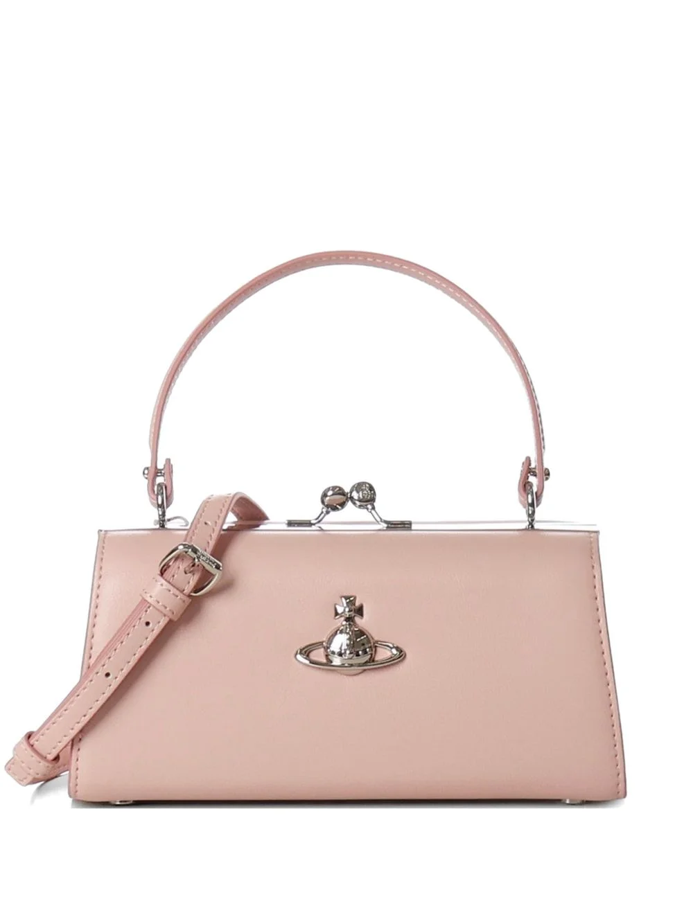 orb clasp leather tote bag - 1