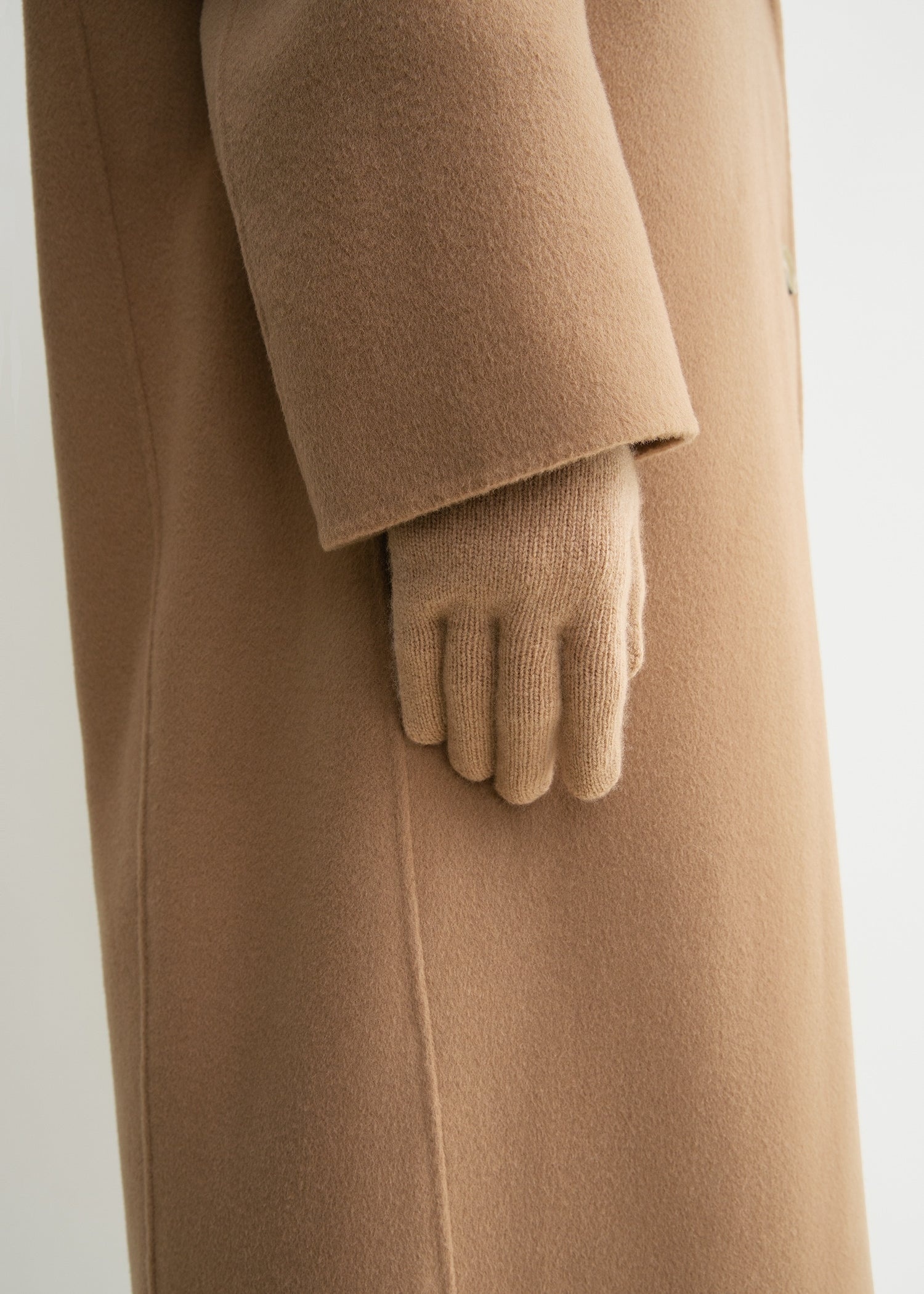 Long knit gloves camel - 3