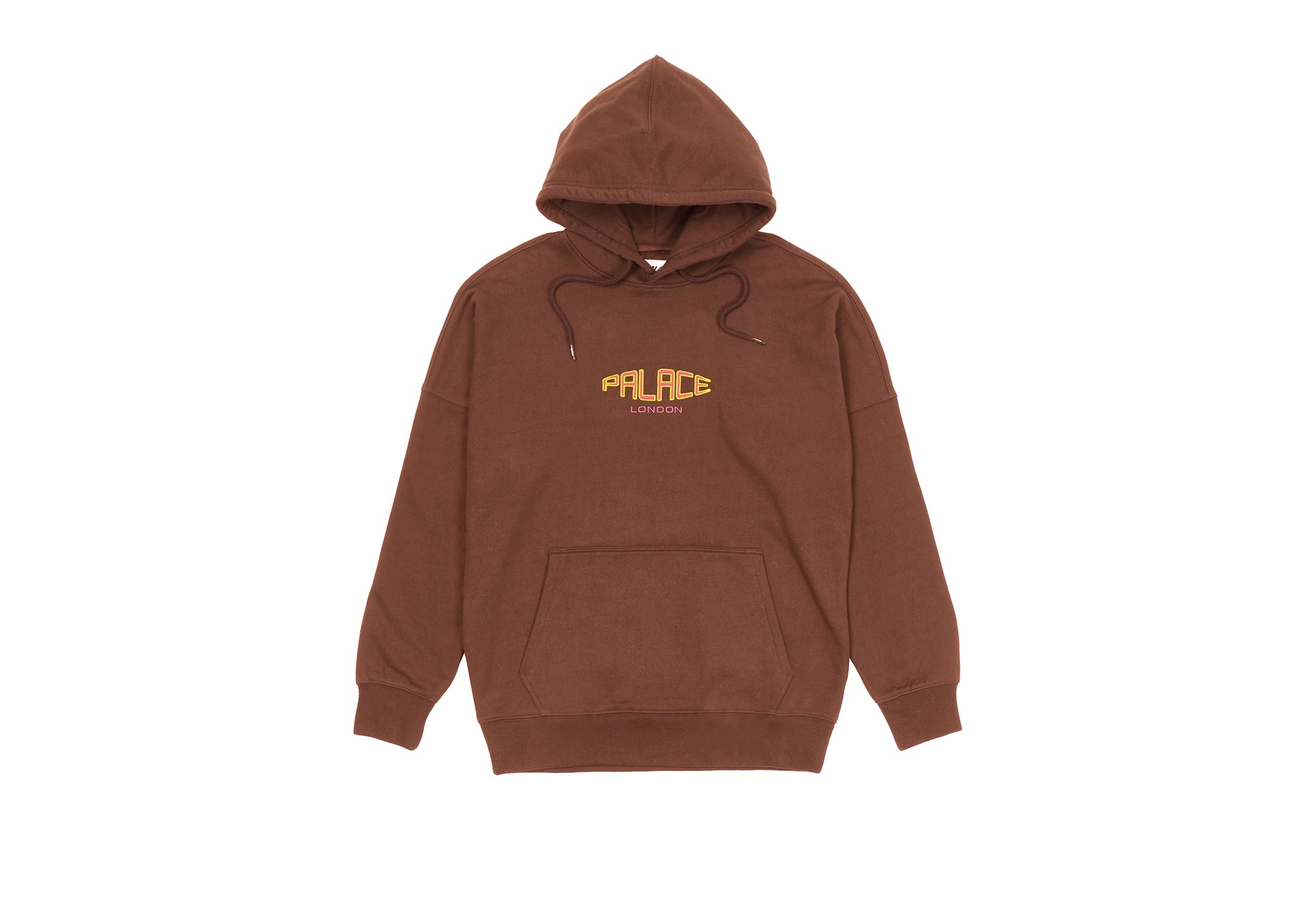 SPACED LOGO DROP SHOULDER HOOD BROWN - 1