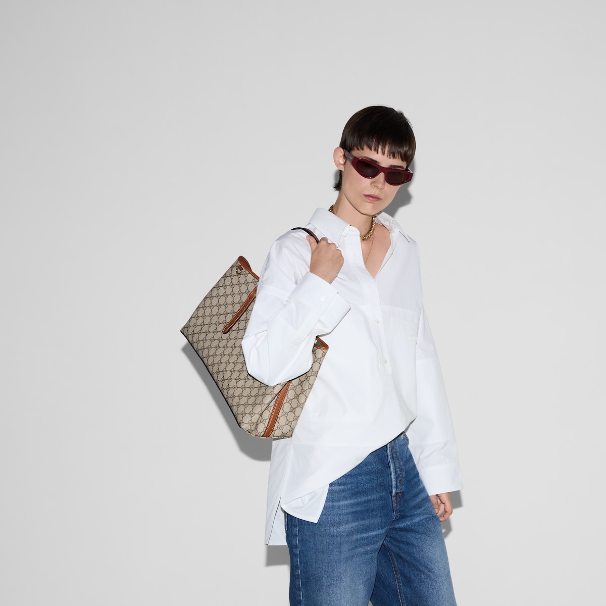 GG Emblem medium tote bag - 3