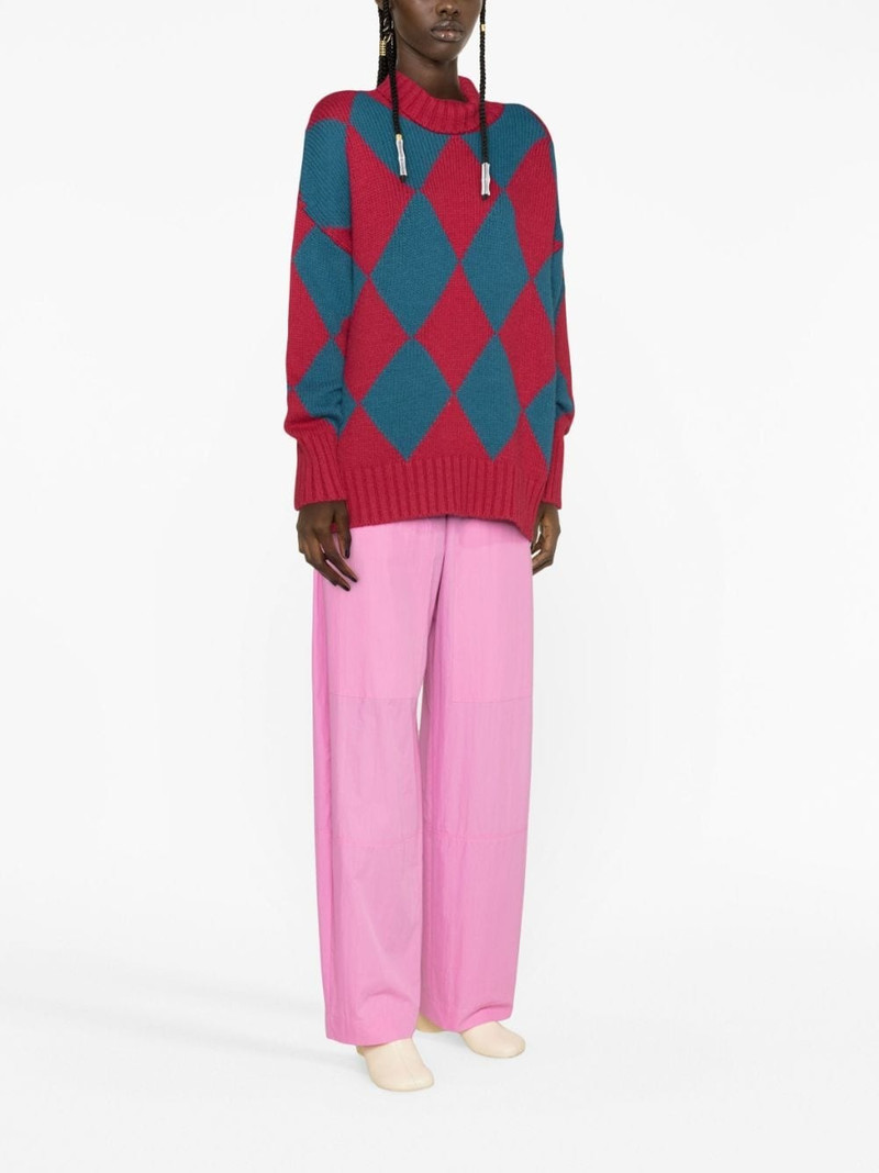 La DoubleJ argyle intarsia-knit jumper outlook