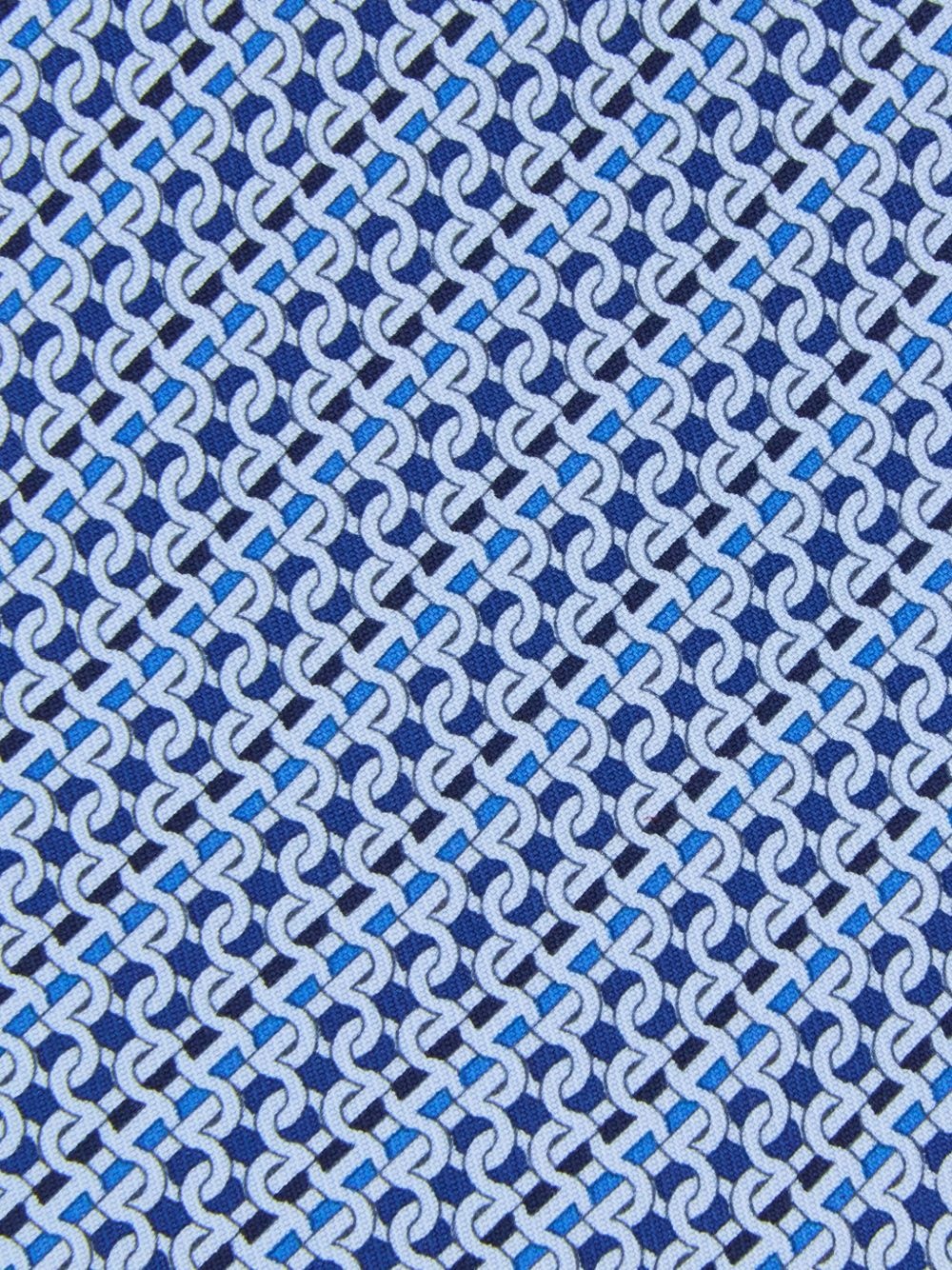 patterned silk tie - 3