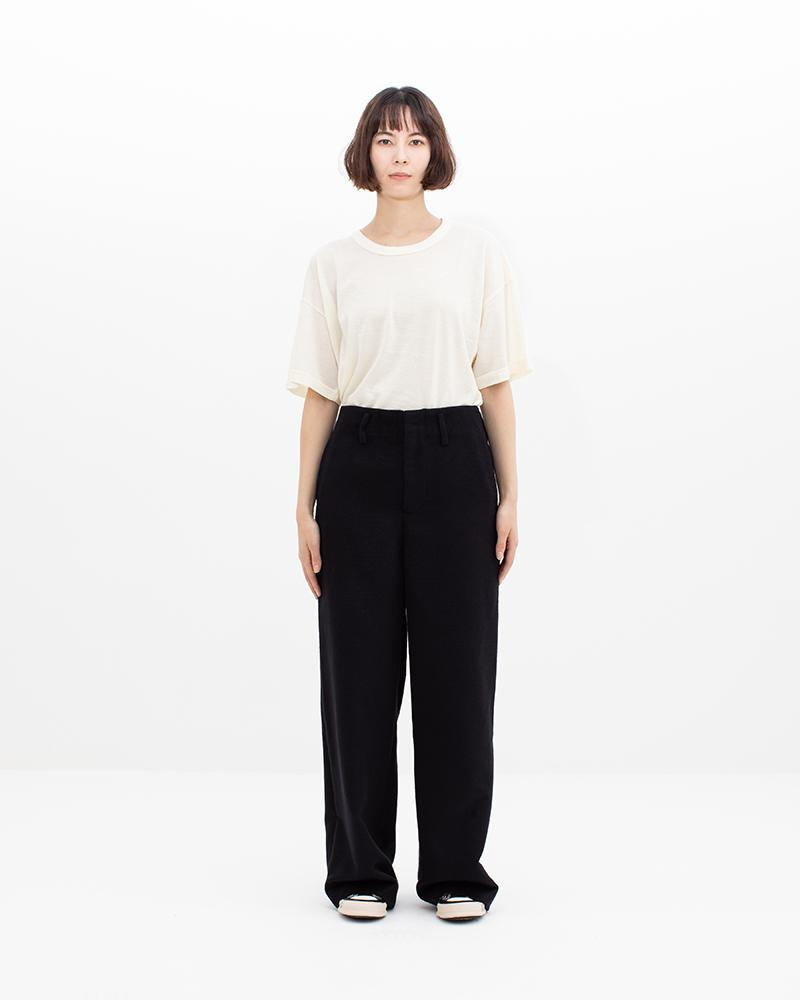 WIDE PANTS (SILK) W BLACK - 2