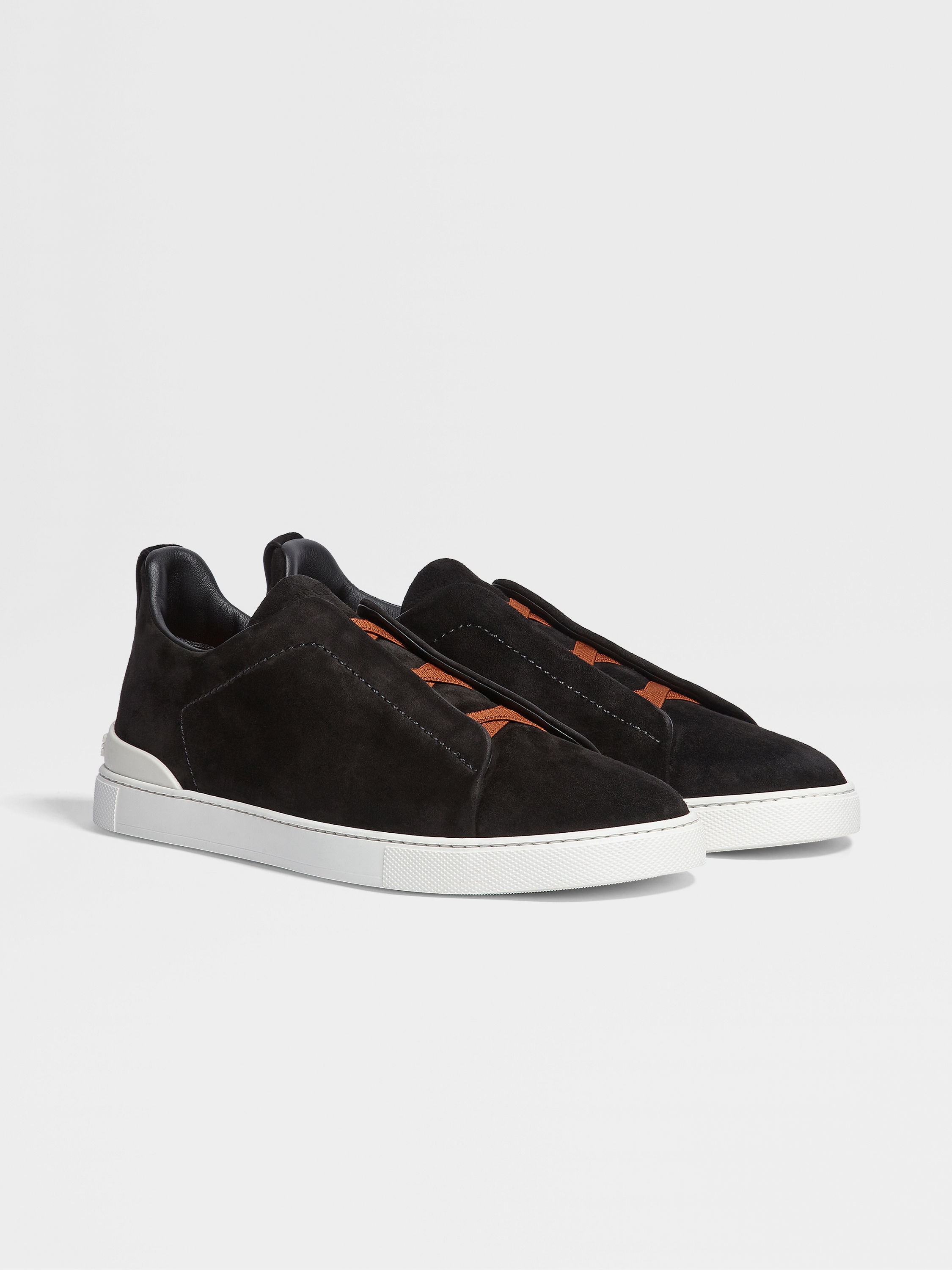 BLACK SUEDE TRIPLE STITCH™ SNEAKERS - 1