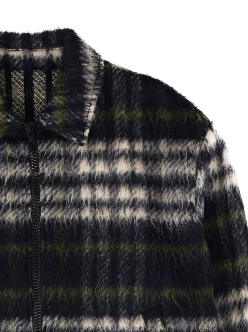 MSGM check-pattern zip-up jacket outlook