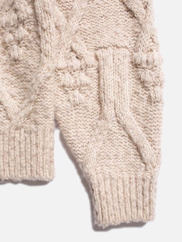 Elsa Cable Knit Oat - 6