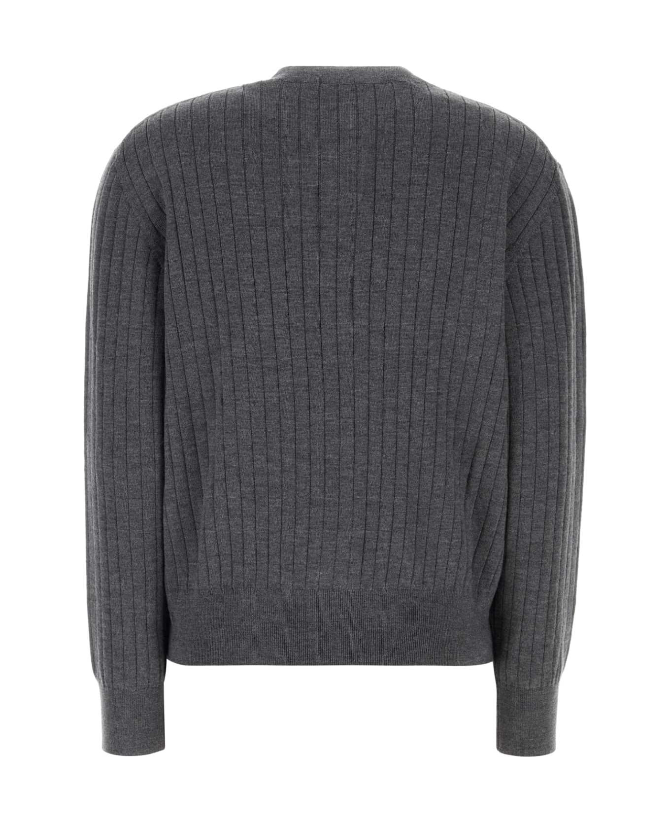 Dark Grey Wool Cardigan - 2