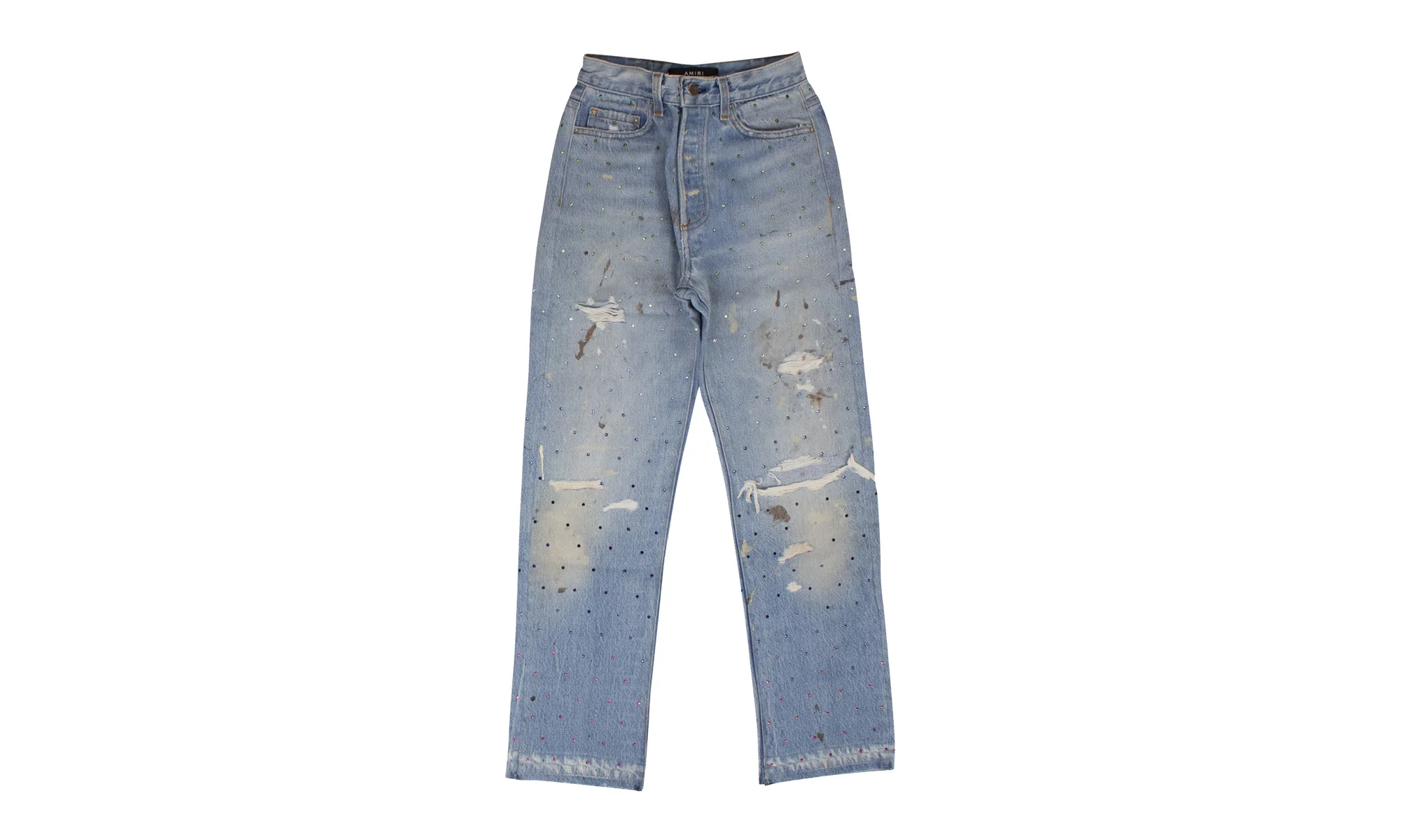 Gradient Crystal Recon Denim Jeans - 1