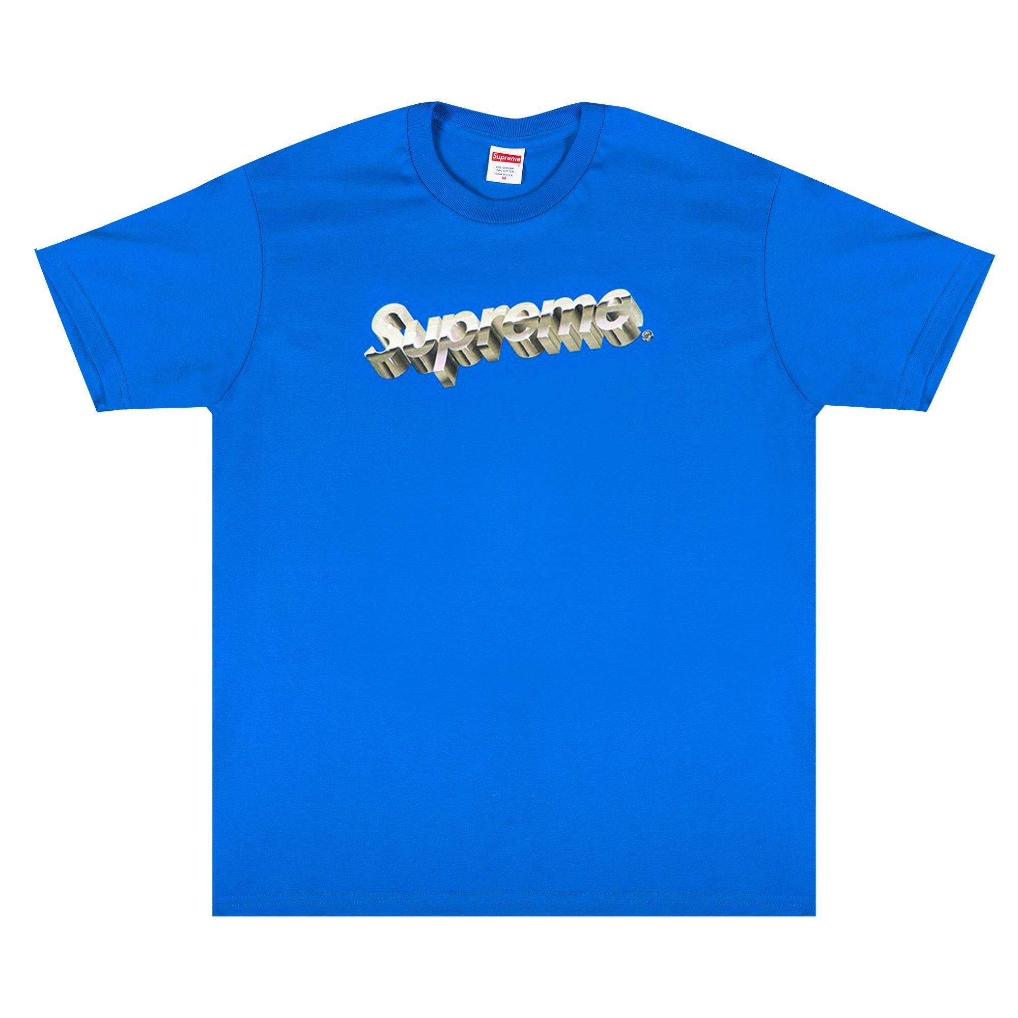 Supreme Chrome Logo Tee 'Royal' - 1