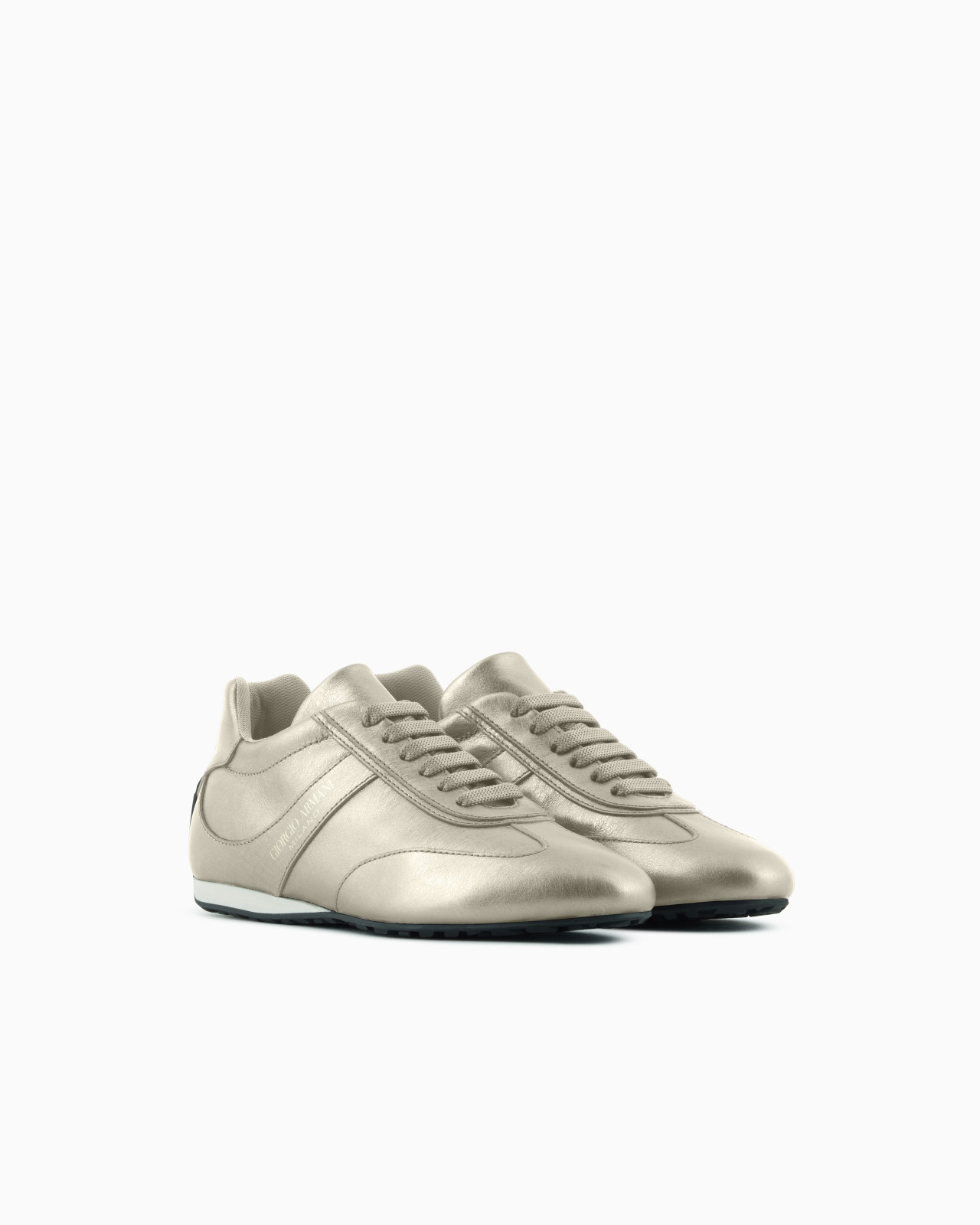 LAMÉ LEATHER SNEAKERS - 2