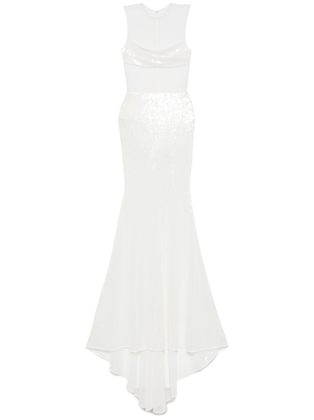 sequinned mesh gown - 1