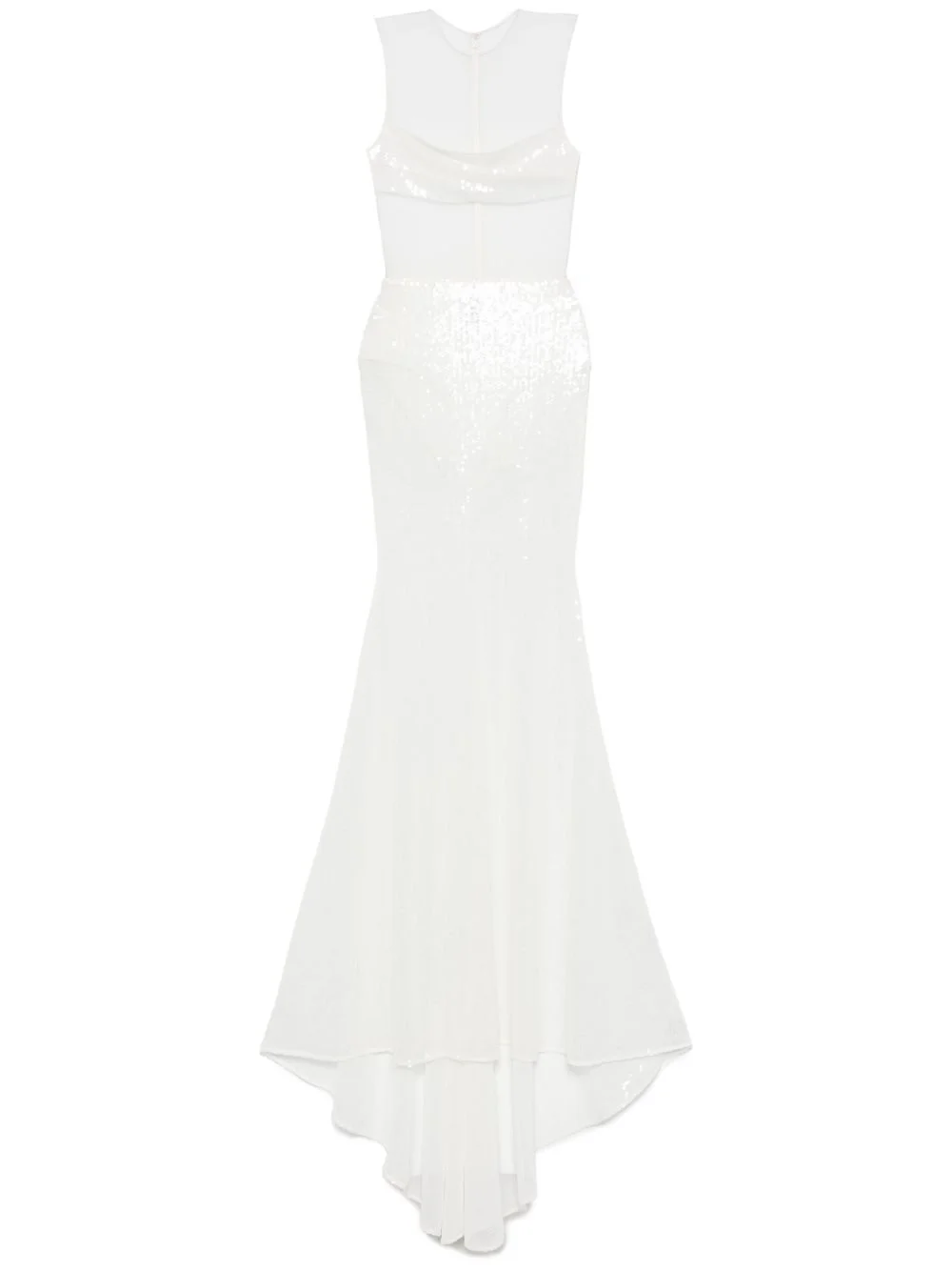sequinned mesh gown - 1
