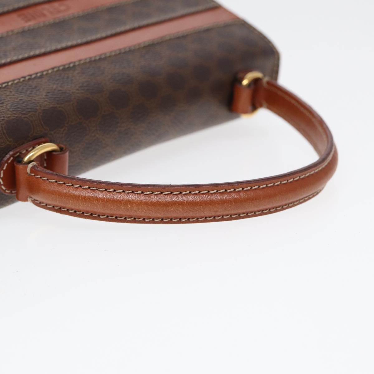 CELINE Macadam Canvas Hand Bag Pvc Brown - 7