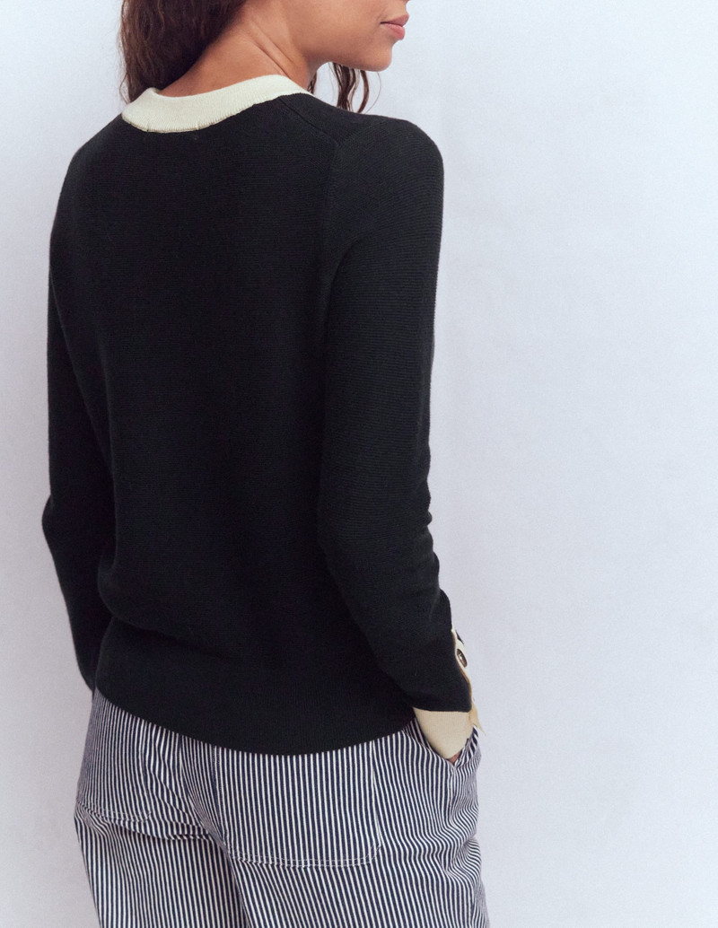 Grace Colour Block Sweater-Navy 4