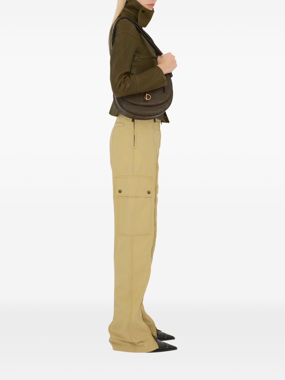 Zip straight-leg trousers - 3