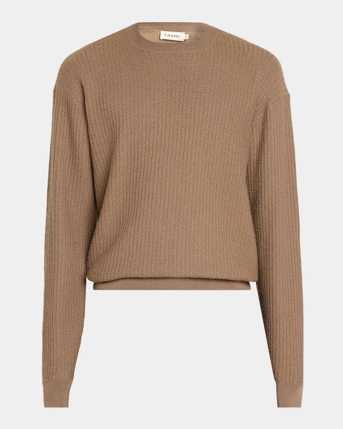 Textured Wool Crewneck Sweater - 1