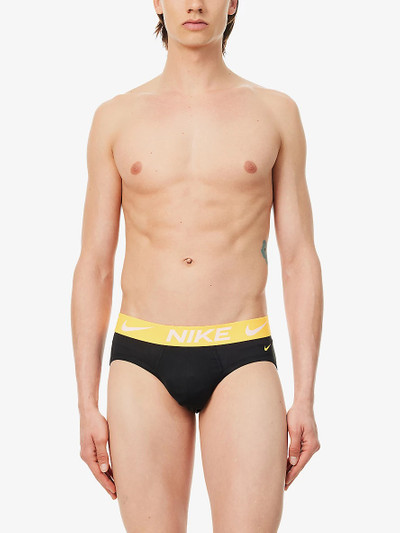 Nike Logo-waistband pack of three stretch-jersey briefs outlook