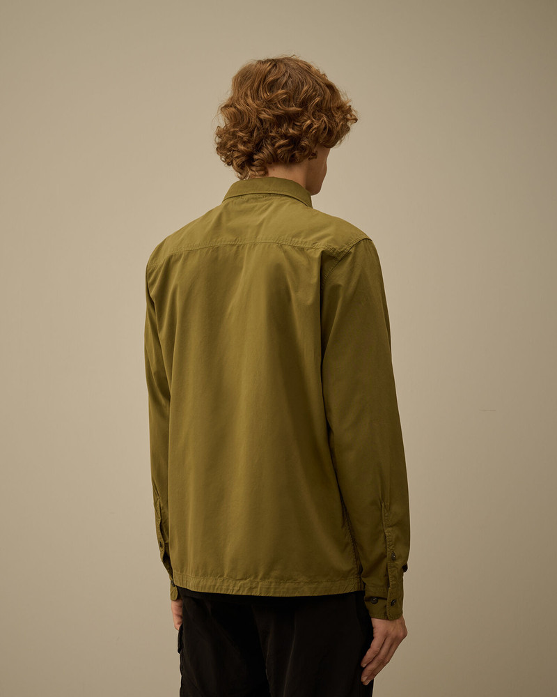 Organic Gabardine Zipped Overshirt 4